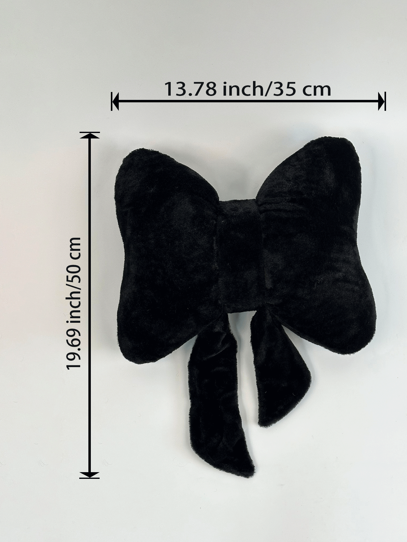 50厘米/19.69英寸柔软毛绒蝴蝶结装饰枕，可爱蝴蝶造型靠垫，适用于卧室、客厅、宿舍、婴儿房、家居装饰，可用于沙发、床、椅子、汽车座椅等，黑色、白色、粉色可选。 - 彩色 - 查看 10