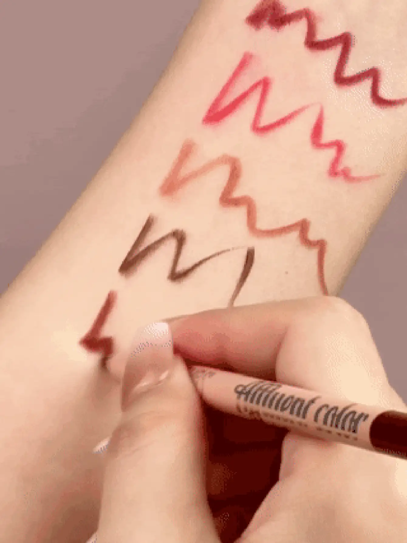 USHAS哑光唇线笔，14种颜色可选，勾勒完美唇形，轻松打造精准唇妆，是唇膏的理想搭档，新手必备美妆工具，美容专家推荐，24小时防晕染 - #04 - 查看 3