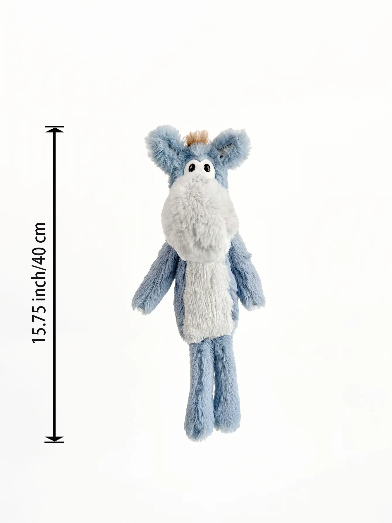15.75 Inch/40cm Super Soft Plush Donkey Doll - Hazy Blue Plush Animal, Big Eyes, Fluffy Tail, Exquisite Craftsmanship, Cute Cartoon Plush Doll, Suitable For Children And Adults As Gifts, Home Decor, Birthday Gifts, Super Soft Short Plush Material, Skin-Friendly And Comfortable - Dusty Blue - View 11