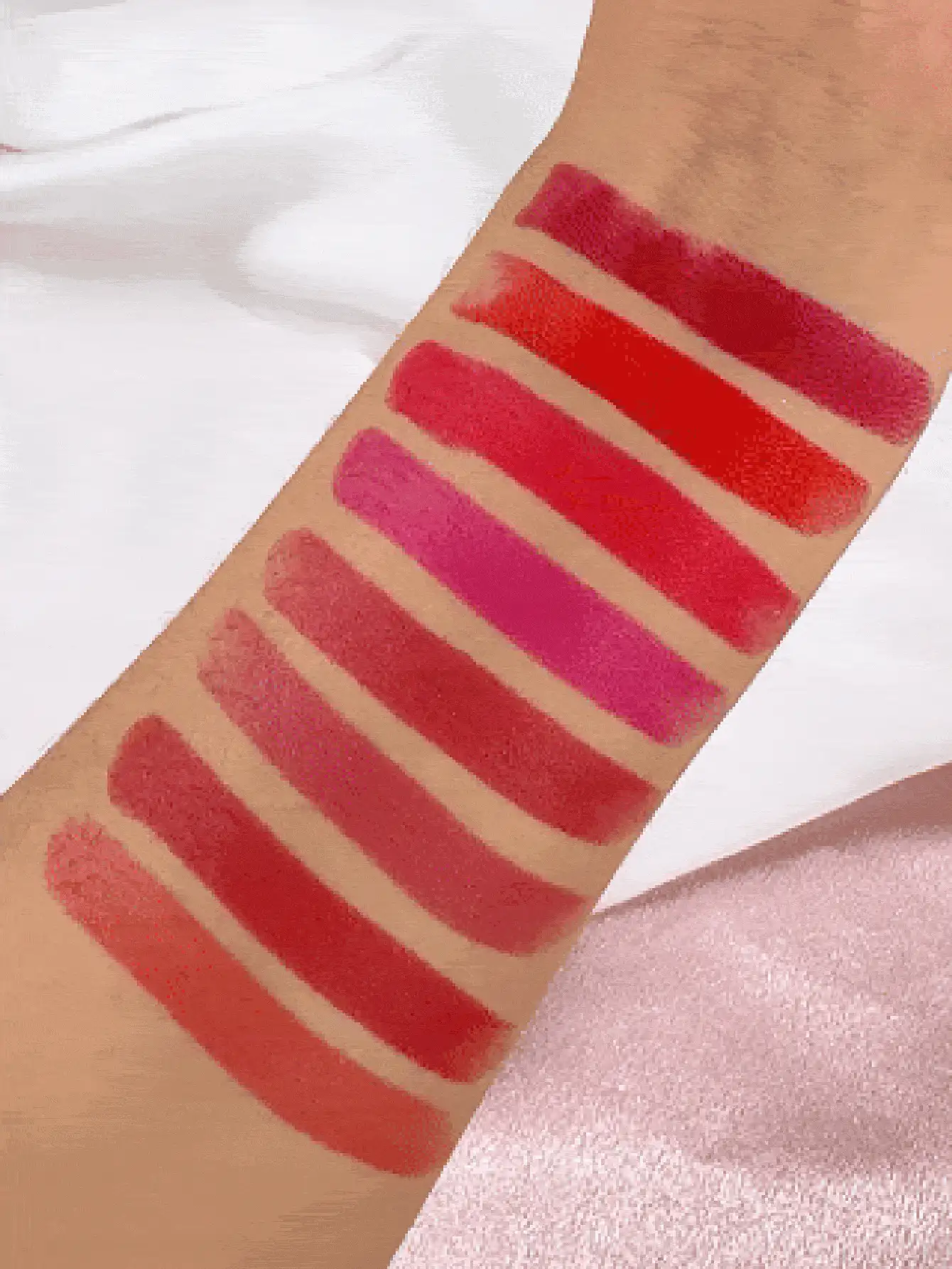 Chì kẻ môi lì USHAS, 8 màu, chống thấm nước và chống dính, thoa đều, lì, màu lâu trôi, tông màu đỏ, hồng, nude, phù hợp với mọi tông da - #07 Nâu nhạt mềm mại - Xem 3