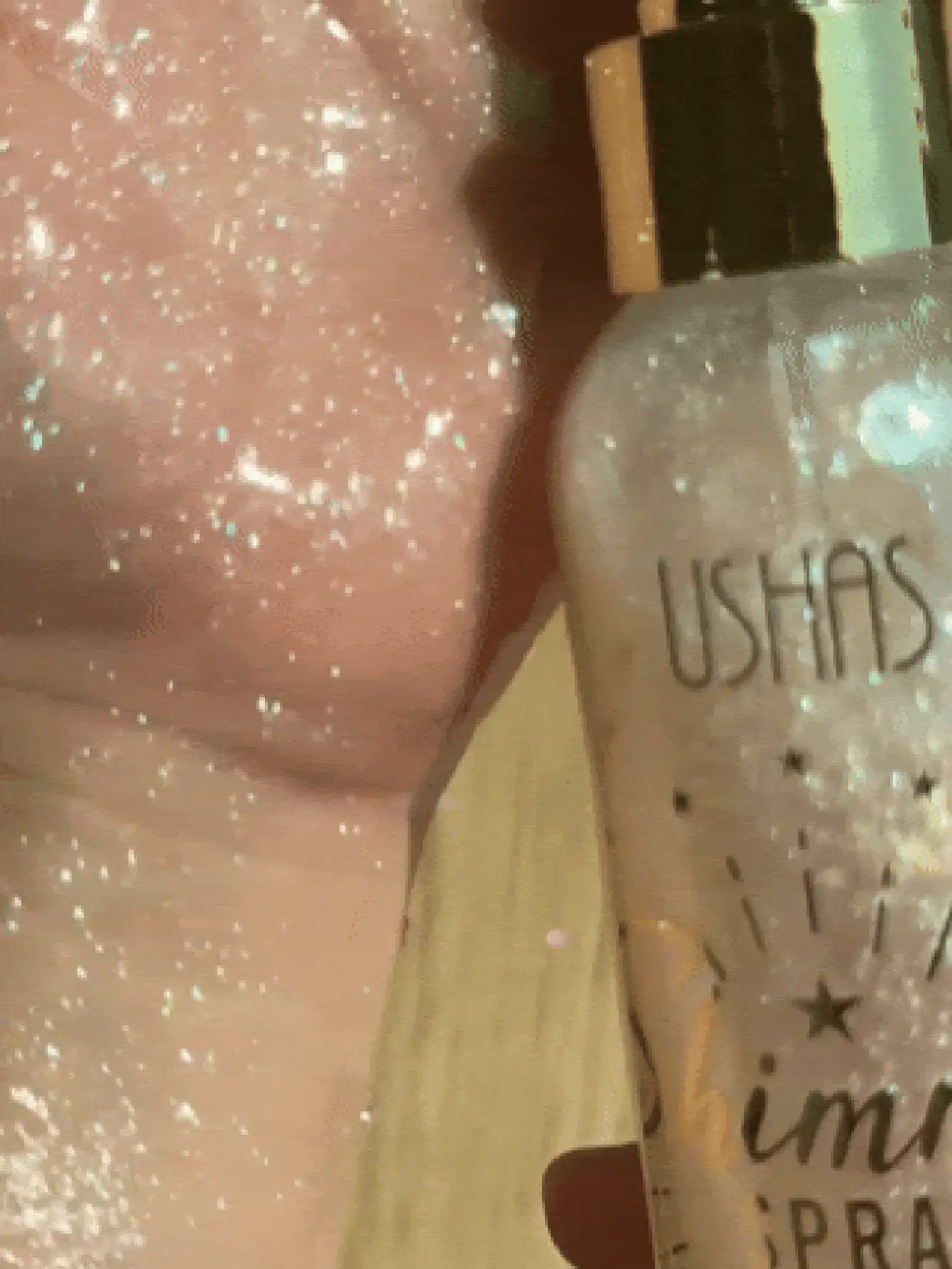 USHAS 液体定妆高光喷雾，细腻珠光提亮，面部及身体均可使用，24小时持久闪耀，速干不粘腻，适合派对、婚礼、音乐节妆容 - #02 - 查看 3