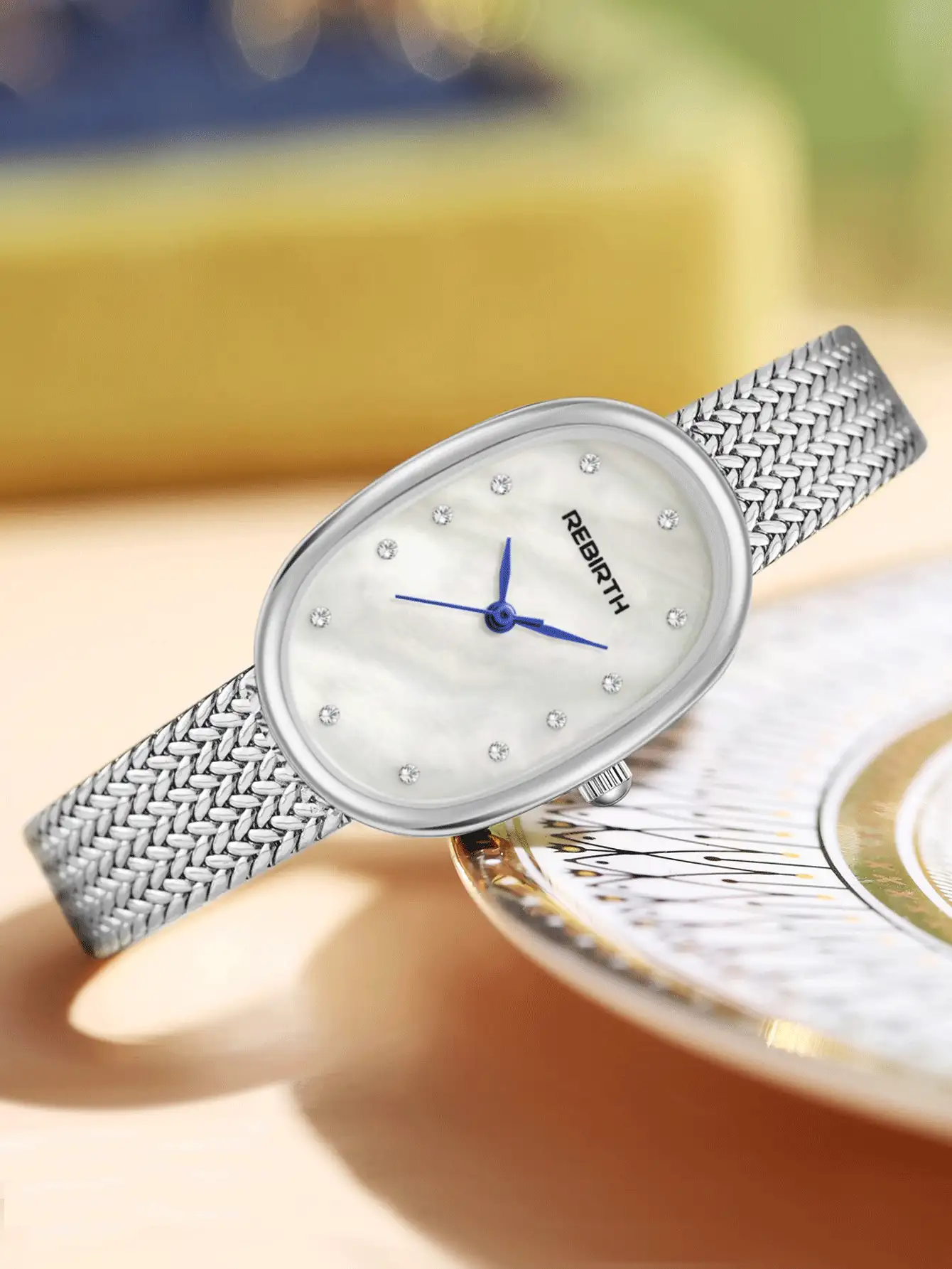 1pc Women's Stainless Steel Strap Fashionable Minimalist Oval Quartz Wrist Watch, Suitable For Daily Wear