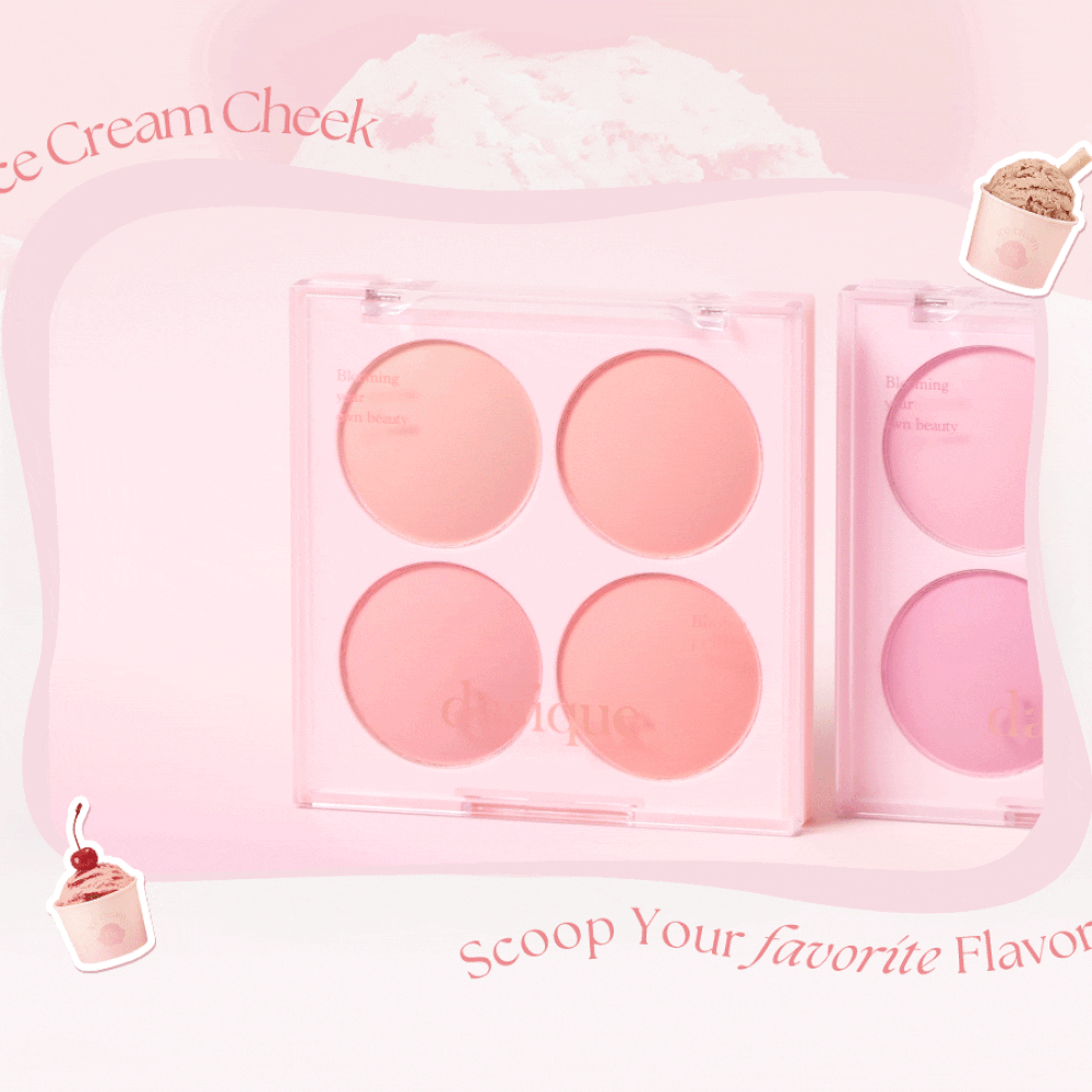 Dasique 4-Color Matte Blush Palette, High Color Payoff, Long-Lasting, Natural Glow, Lightweight & Breathable, Vegan Formula, Fashionable Makeup Brand, Christmas Holiday Essential - #07 Candy Berry - View 2