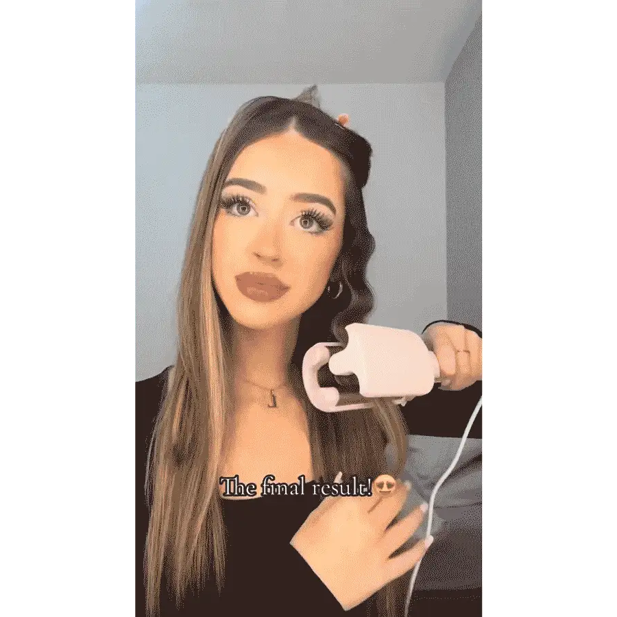 GAWFOLK 3 Barrel Curling Wands , One-Touch Instant Home Curling Wands Automatic Curling Iron, 32mm Automatic Curling Wand Curling Tongs With 4 Temperatures,Fast Heating & 2-Way Rotation,Automatic Shut-Off,Anti-Scald & Rotating Curling Wand,Touch Instant Curler For Hair Styling ,Hair Crimper For Women - US Plug Graduation Birthday Holiday Summer Fall Autumn Y2K Fancy Fashion Women Makeup Cosmetic Party Beach Travel Camping Outdoors School Campus Trip Festivals Decor Gift Present Rose Girl Cosplay Best Color Charm Vibe Pink Curler Hair Care Hair Waffler Perfume, Christmas, Easter And Other Holiday Gifts,Beach Babe Hair Waver,Ionic Hair Waver(Pink/Purple) - 查看 2