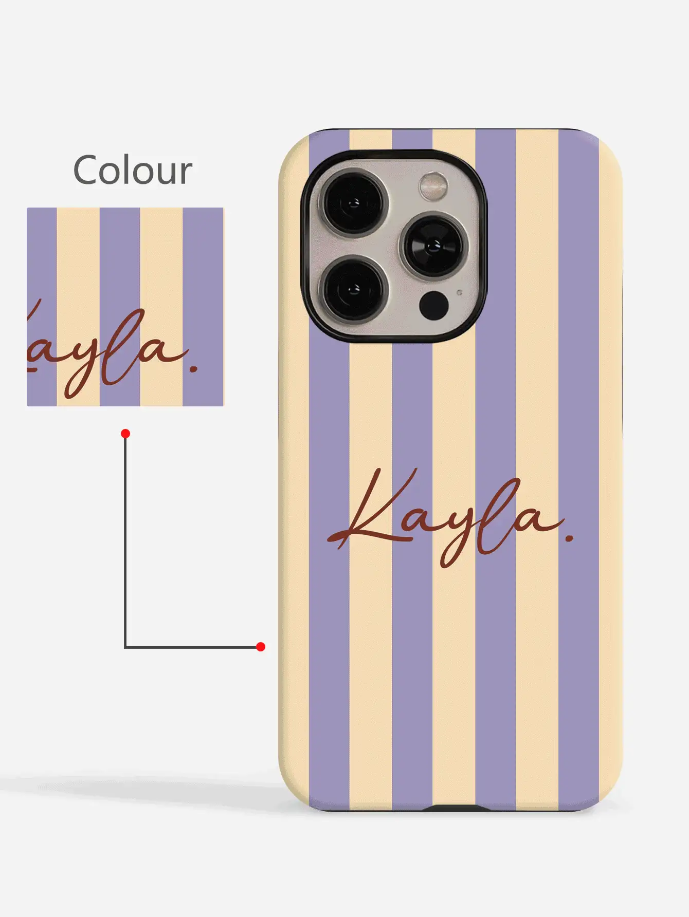 Funda de teléfono protectora de acrílico brillante con elementos rayados minimalistas, 1 pieza, unicolor personalizado con letra del nombre, compatible con iPhone 11/12/13/14/15/16/17 Pro Max Versión internacional, organizador de viaje, regalo de cumpleaños de primavera - Multicolor - Ver 3