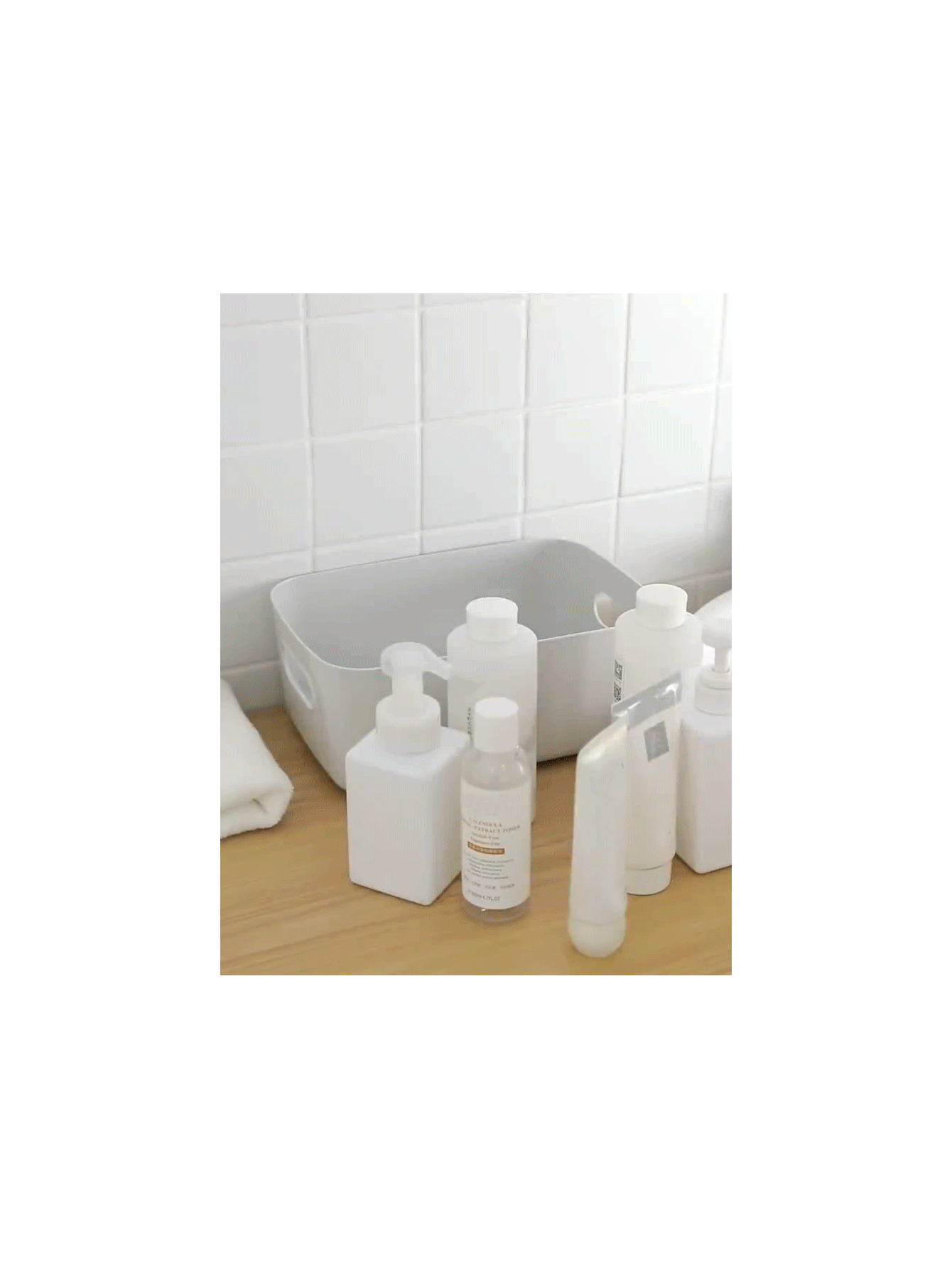 1/3/5pcs Multi-Functional Storage Box - Suitable For Cosmetics, Snacks Etc. - Durable Plastic Organizer Bin, Functional Storage Basket, Multi-Tier Stackable Rack, Suitable For Bathroom And Home Storage Of Cosmetics - Sturdy Thick Multi-Purpose Container, No Lid, Can Be Placed In Cabinets And Drawers. Applicable For Kitchen, Bathroom And Dorm - White - View 3