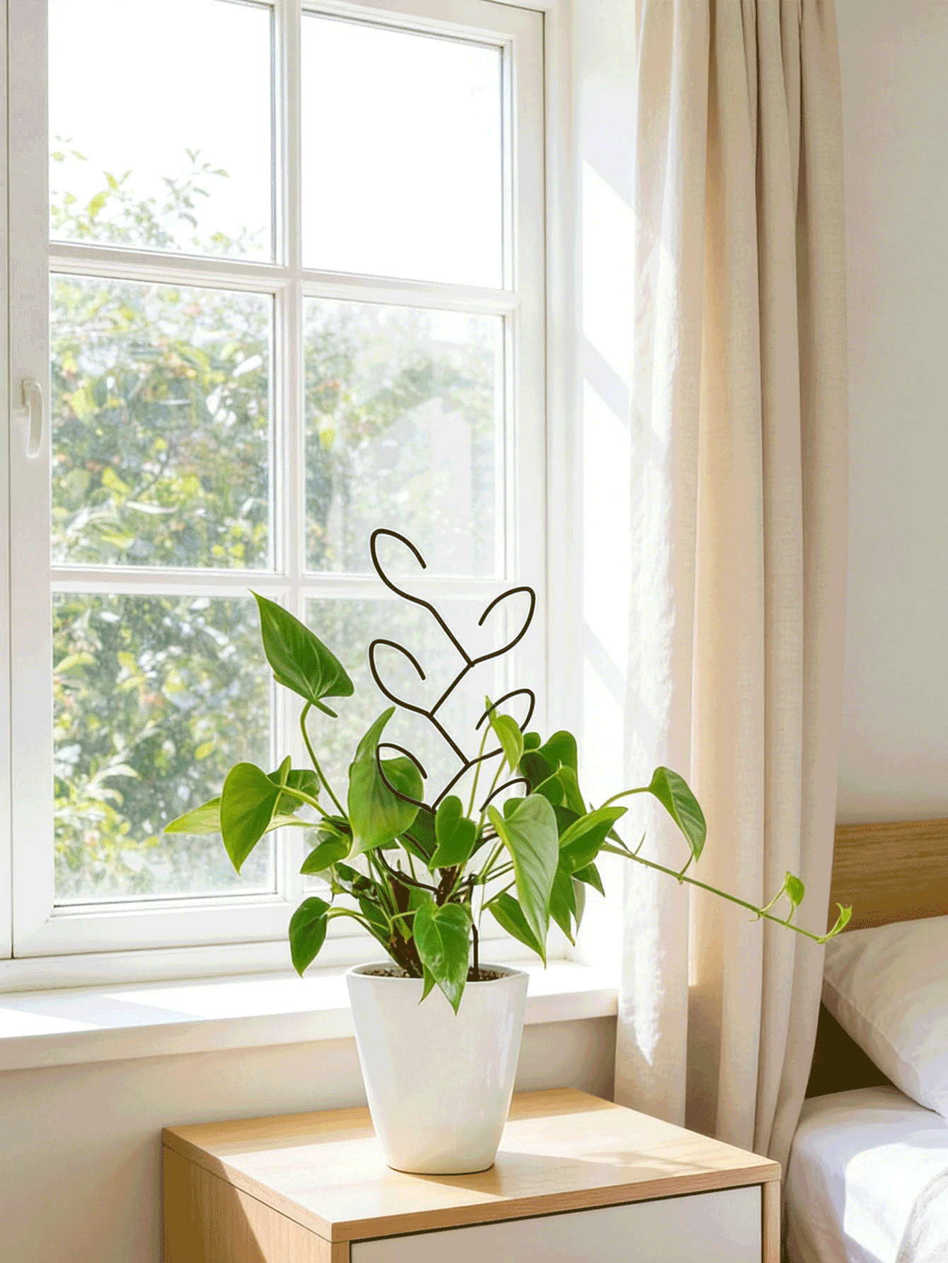 植物攀爬架，户外盆栽植物攀爬支撑架，多层花卉植物支架，适用于攀援藤蔓、爪兰、虎皮百合等室内/室外植物，创意固定杆植物支架，家居装饰，园艺用品 - A - 查看 2