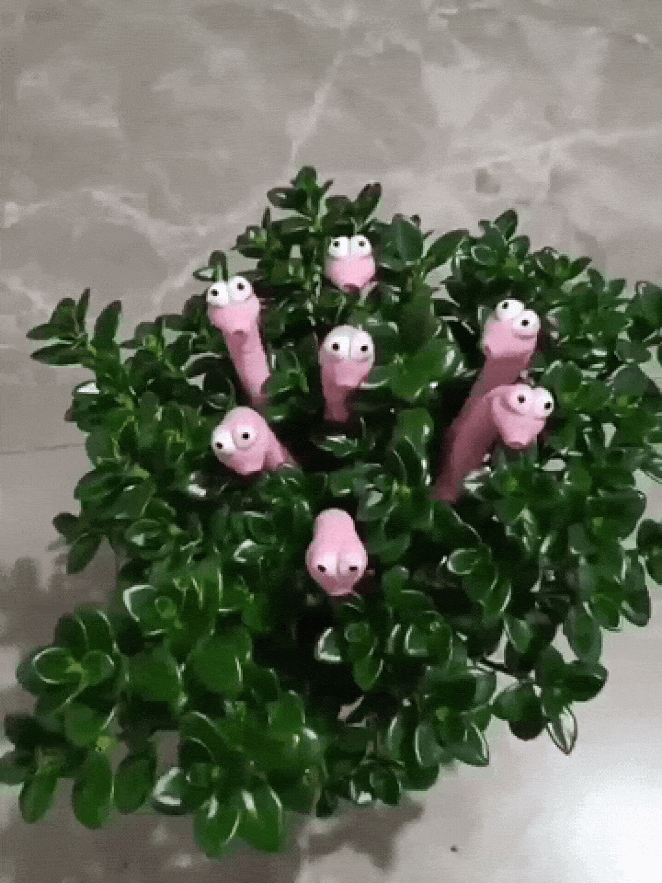 趣味十足的“渴虫”植物装饰品，可爱的树脂花园庭院配件，适合室内/室外植物装饰，为您的花园增添魅力 - 蚯蚓裝飾 - 查看 2