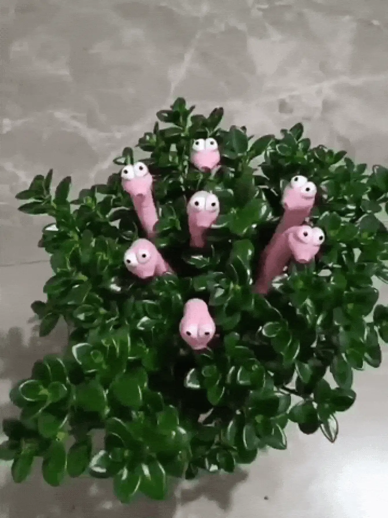 趣味十足的“渴虫”植物装饰品,可爱的树脂花园庭院配件,适合室内/室外植物装饰,为您的花园增添魅力 - 蚯蚓裝飾 - 查看 3