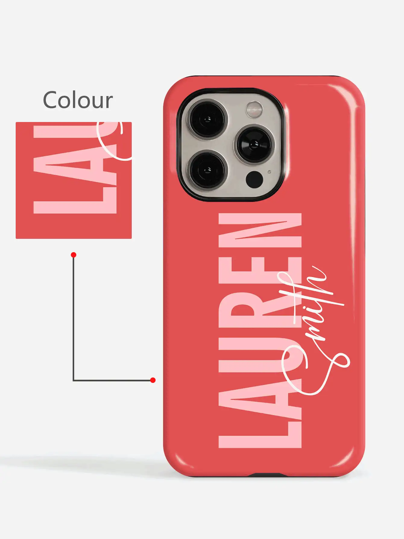 Personalized 3D Colorful Initial Letter Customized Glossy 2-In-1 Filmstrip Phone Case Protective Cover Compatible With Various Phone Models Girly Girl Stuff Customized Phone Case For Women Girls Aesthetic Gift For Her - Multicolor - View 2
