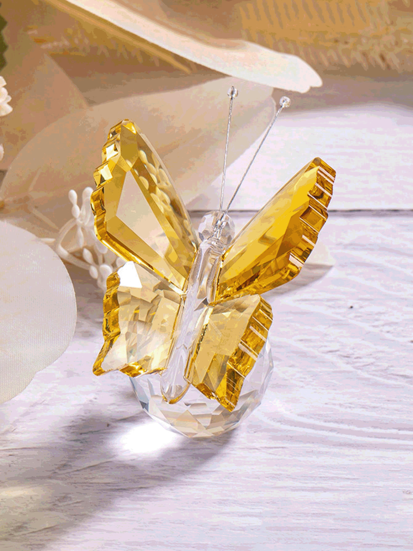 Acrylic Crystal Butterfly Decorations, Home Decor Butterfly Ornaments, Suitable For Living Room, Bedroom, Desk, Ideal Gift For Birthday Party, Easter - A - View 2