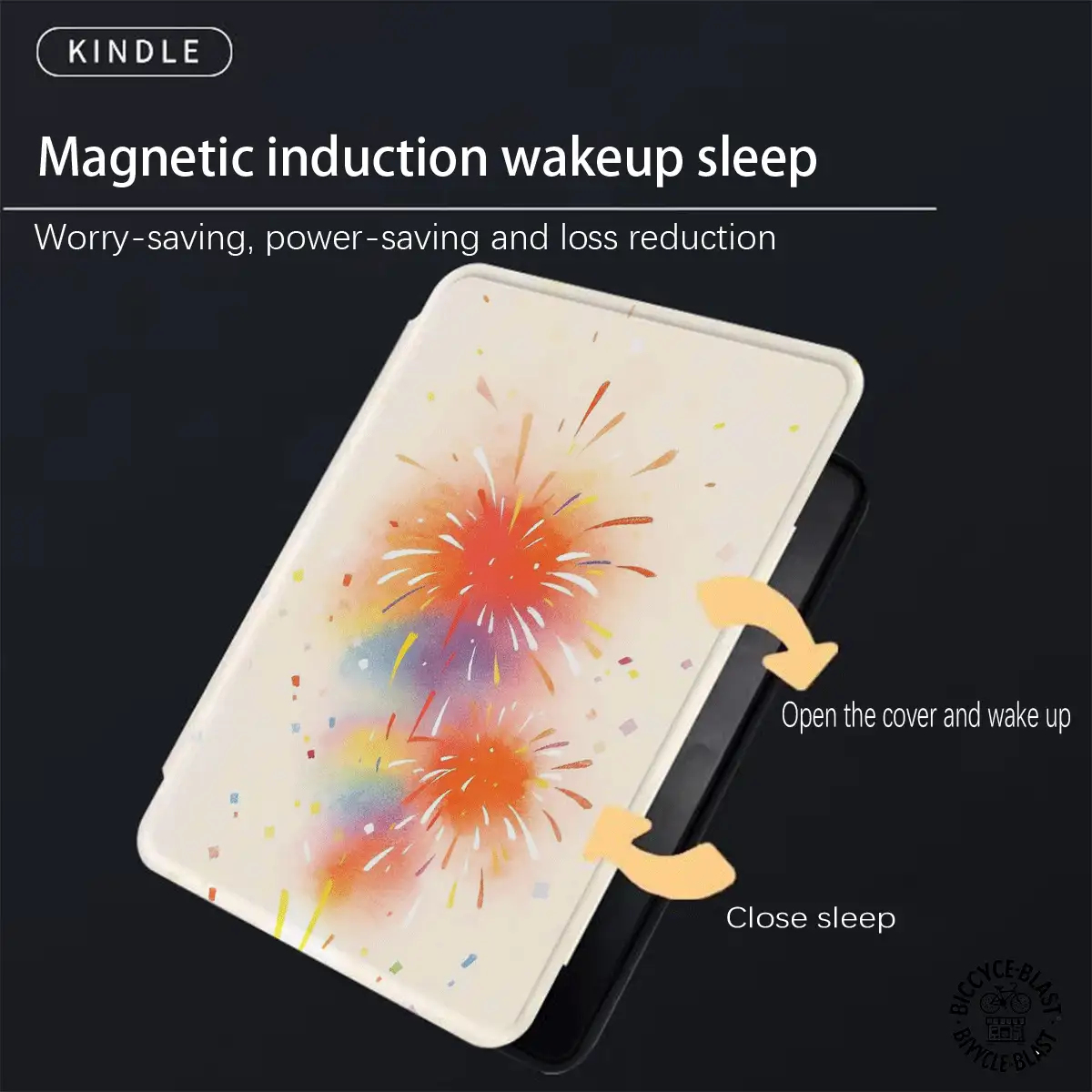 高级通用烟花图案电子阅读器保护套：纤薄轻巧，防摔耐用，便于携带，采用全方位防摔设计。兼容 Kindle Paperwhite 第十代（2018 年款）、Kindle Paperwhite 第十一代（2021 年款）、Kindle Paperwhite 第十二代（2024 年款）和 Kindle 第十代（2019 年款）。 - 彩色 - 查看 5