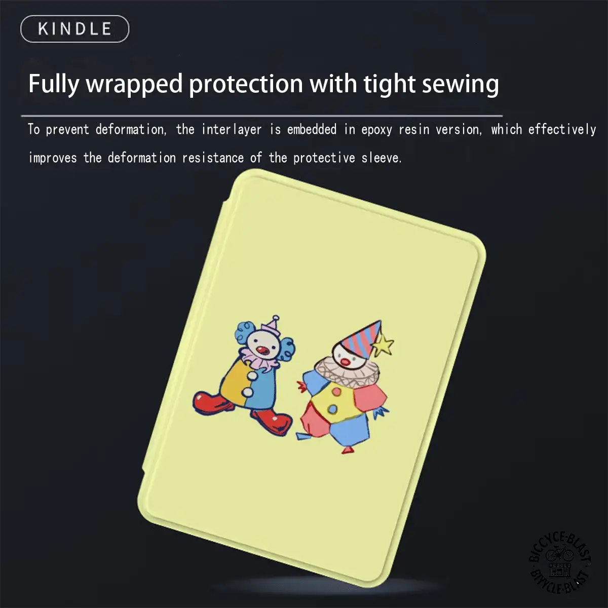 Joker 高级通用小丑电子阅读器保护套：纤薄轻巧，防摔防震，方便携带，采用全方位防摔设计。兼容 Kindle Paperwhite 第十代（2018 年款）、Kindle Paperwhite 第十一代（2021 年款）、Kindle Paperwhite 第十二代（2024 年款）和 Kindle 第十代（2019 年款）。 - 彩色 - 查看 3