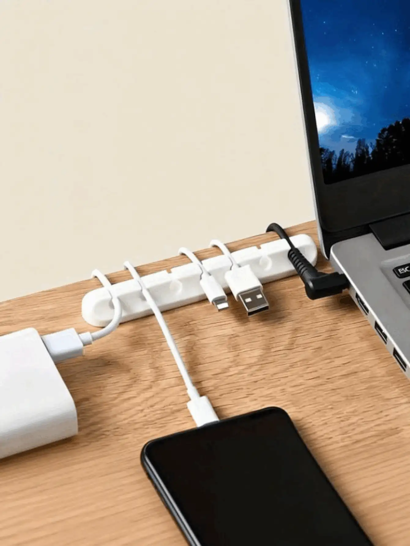 Self-Adhesive Silicone Cable Organizer Clips, Desk Management Clips, Suitable For Power Cords, Mouse Cables, Earphone Cables, Phone Charging Cables, USB Cables, Suitable For Desks, Cars, Homes And Offices - Multicolor - View 3