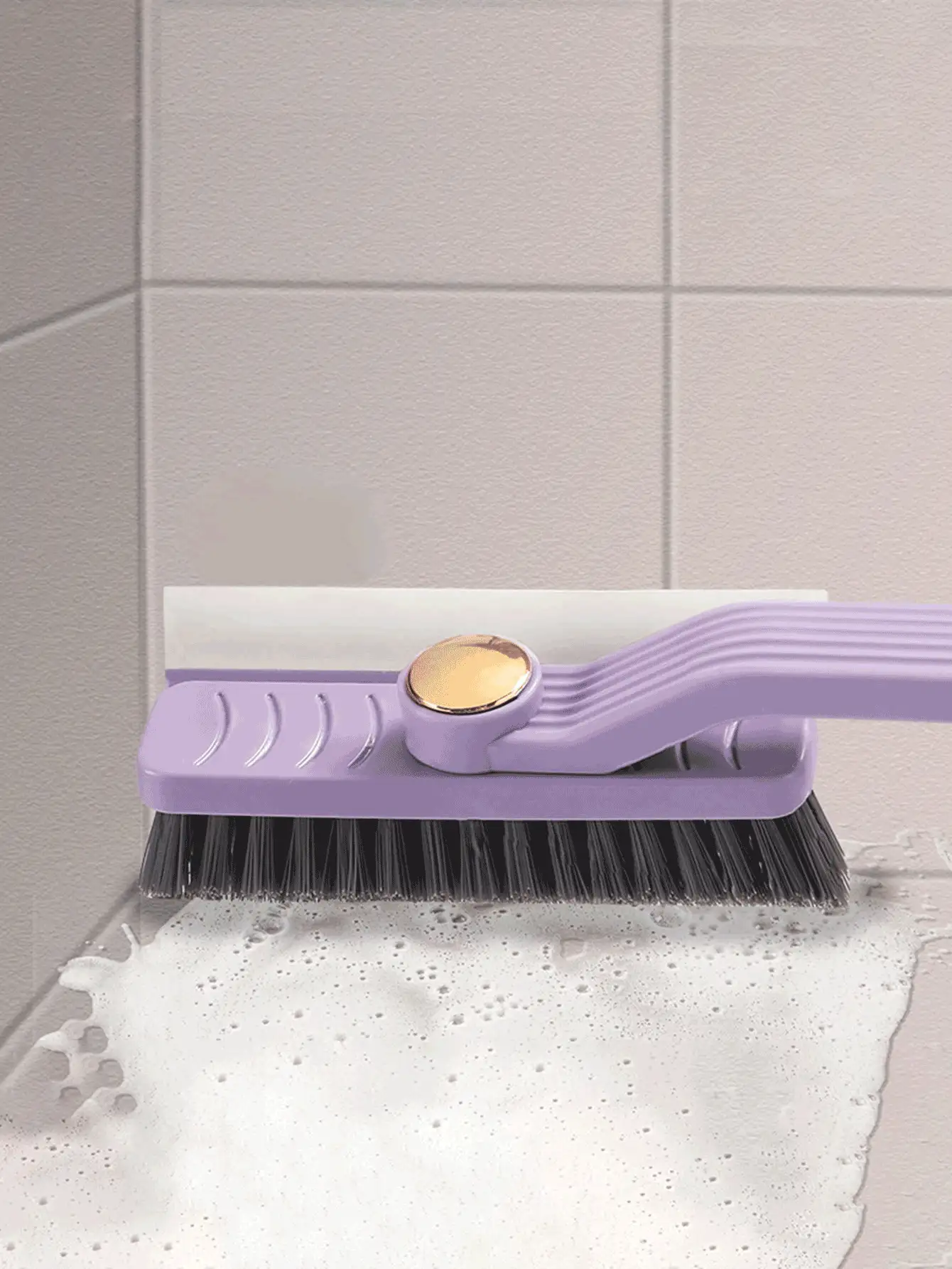 Chổi vệ sinh đa năng 3 trong 1 được nâng cấp, với đầu chổi xoay, lông cứng 360°, dụng cụ làm sạch khe hở cầm tay, thích hợp cho phòng tắm, nhà bếp, khe gạch, cửa sổ, chổi lau bụi khe cửa và cửa sổ có thể tái sử dụng, không có góc chết, phụ kiện thiết yếu cho phòng tắm và nhà bếp. - ba - Xem 3