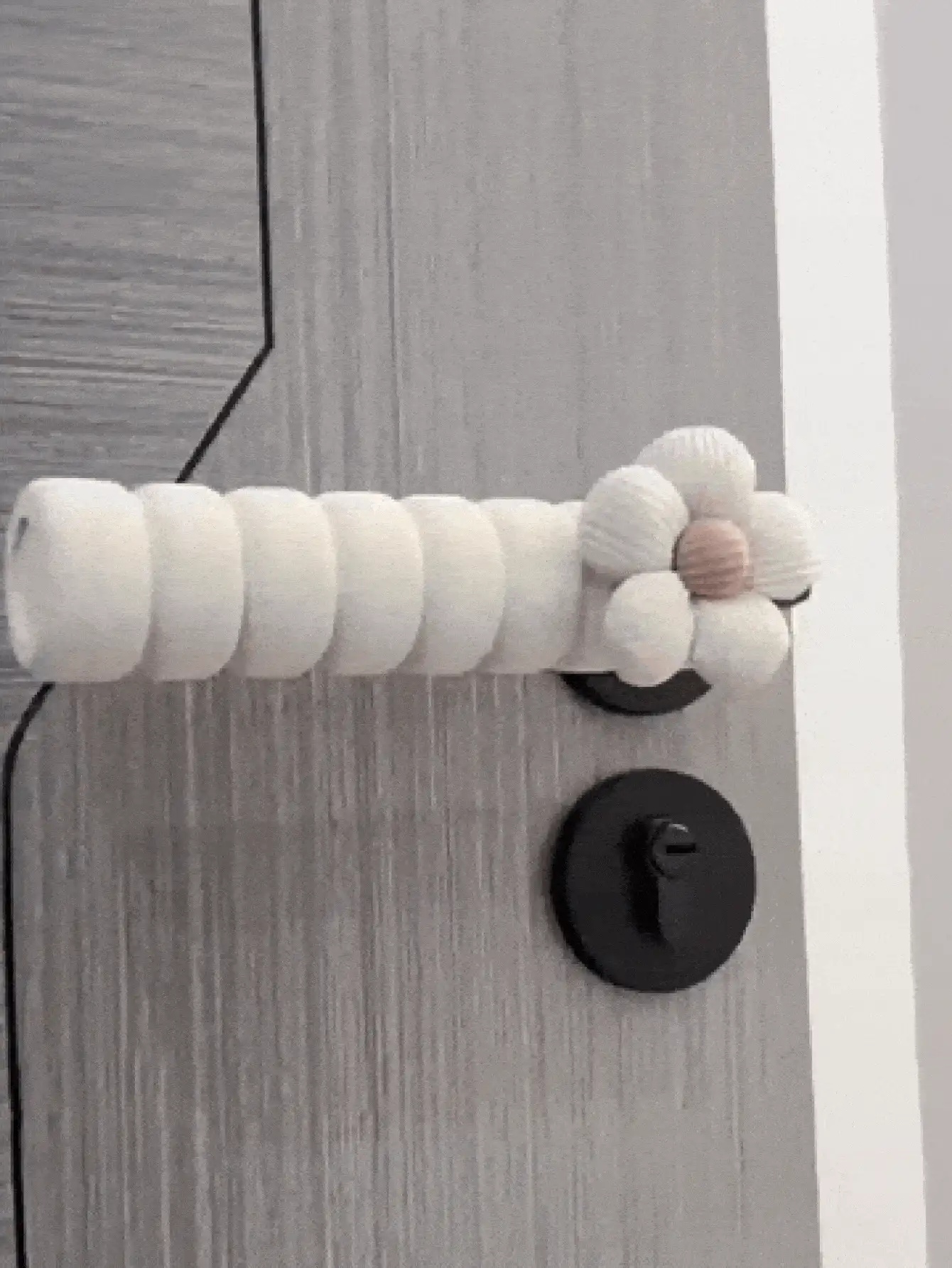 Floral Design Door Knob Protector, Soft Warm Protective Cover For Left/Right Opening Doors, Suitable For Bedroom, Bathroom, Home Essential, Anti-Static Door Lock Protector - متعدد الألوان - مشاهدة 3