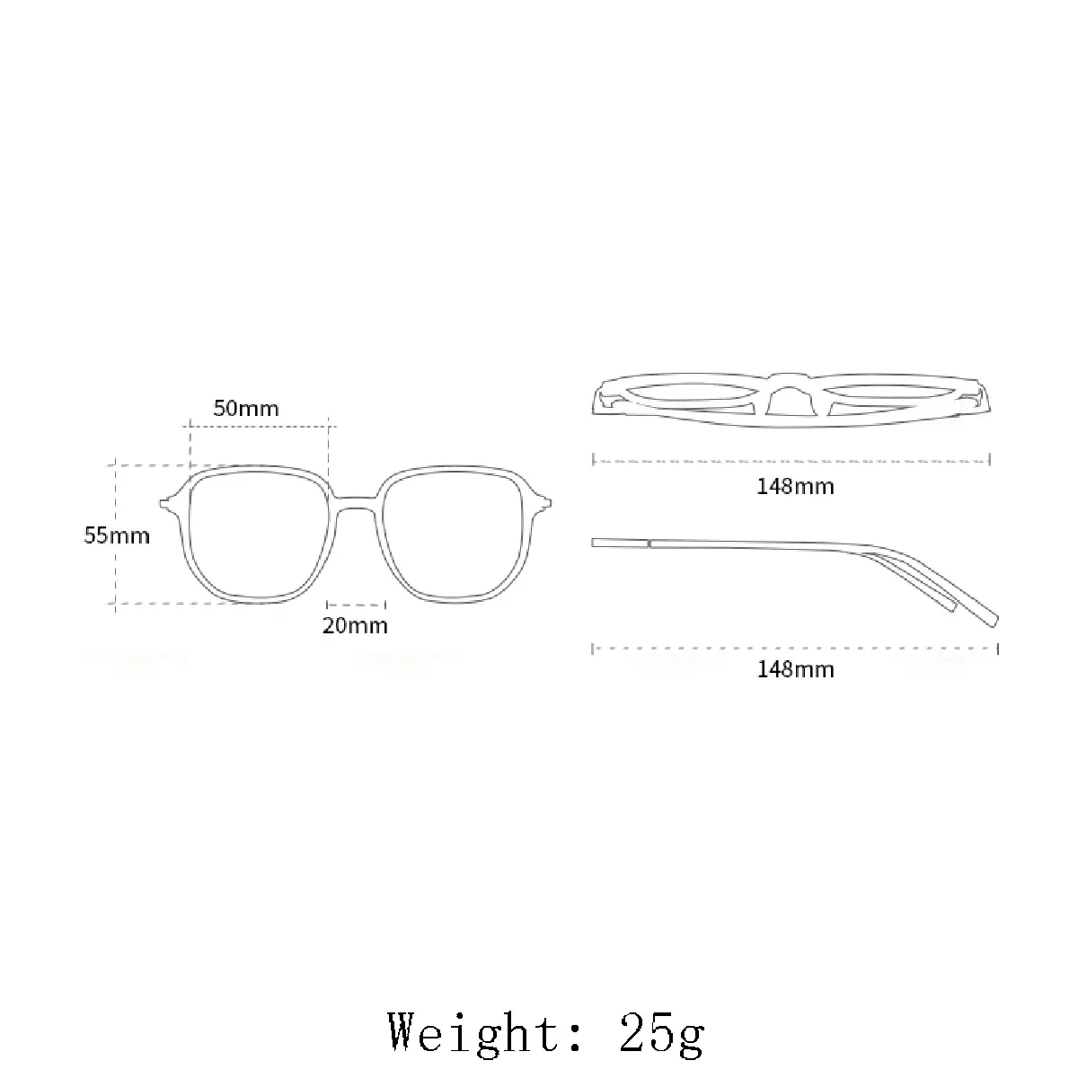 1 Pair Unisex Square Clear Lens Glasses, Suitable For Daily Wear, Campus Style Large Frame Glasses Can Modify Facial Contours - Multicolor - View 2