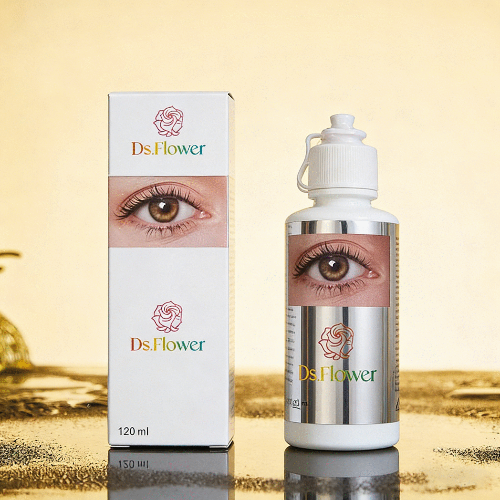 1pc Multiplus Solución Multipropósitos ,Líquido de cuidado para lentes de contacto, capacidad extra grande de 120 ml - Añade 3