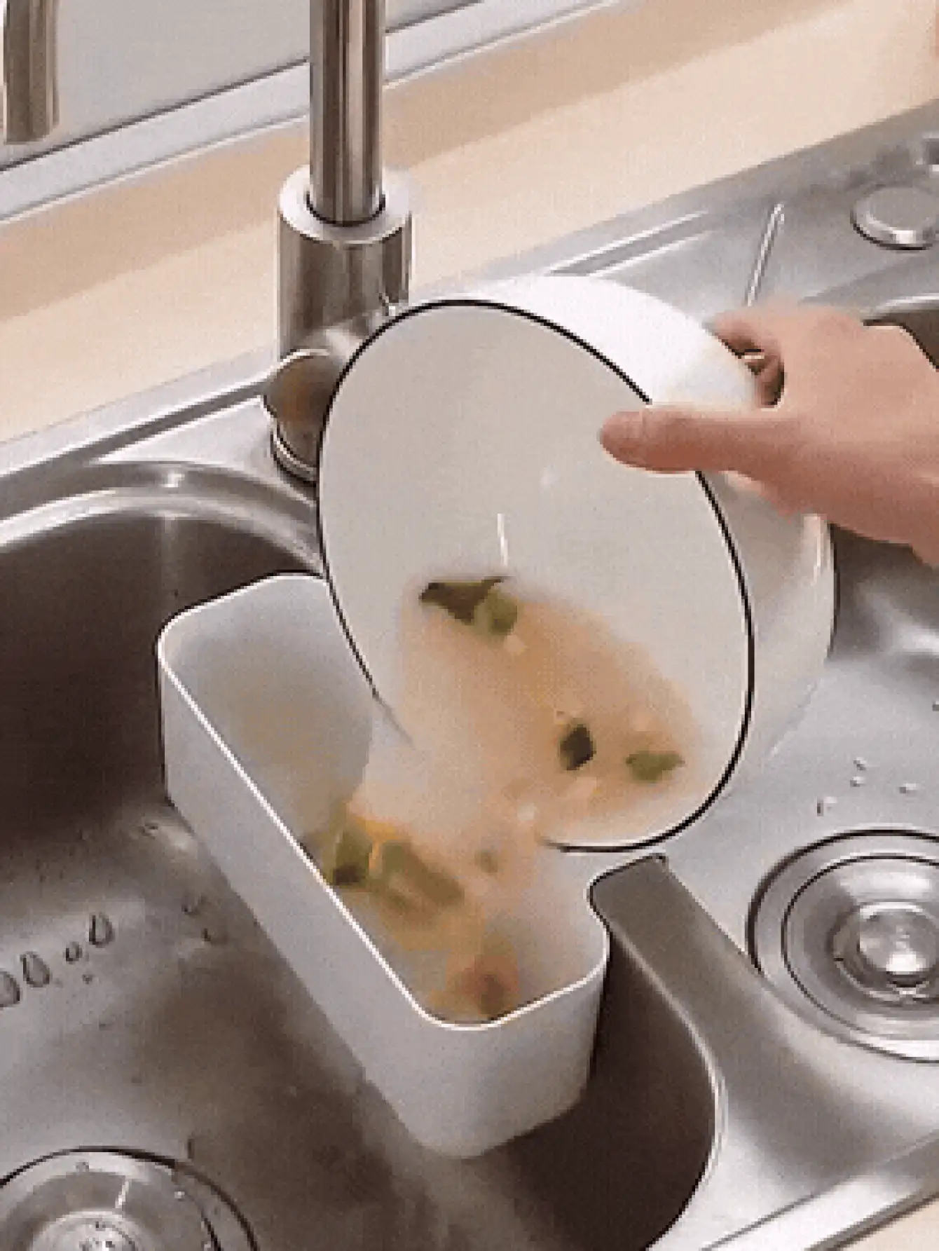 Kitchen Sink Strainer Basket, Suitable For Storing Leftover Food, Sponge, Soap, Dishcloth, Etc. Multi-Functional Slot Design, Applicable For Kitchen, Bathroom And Dining Room - One Size Fits All - View 3