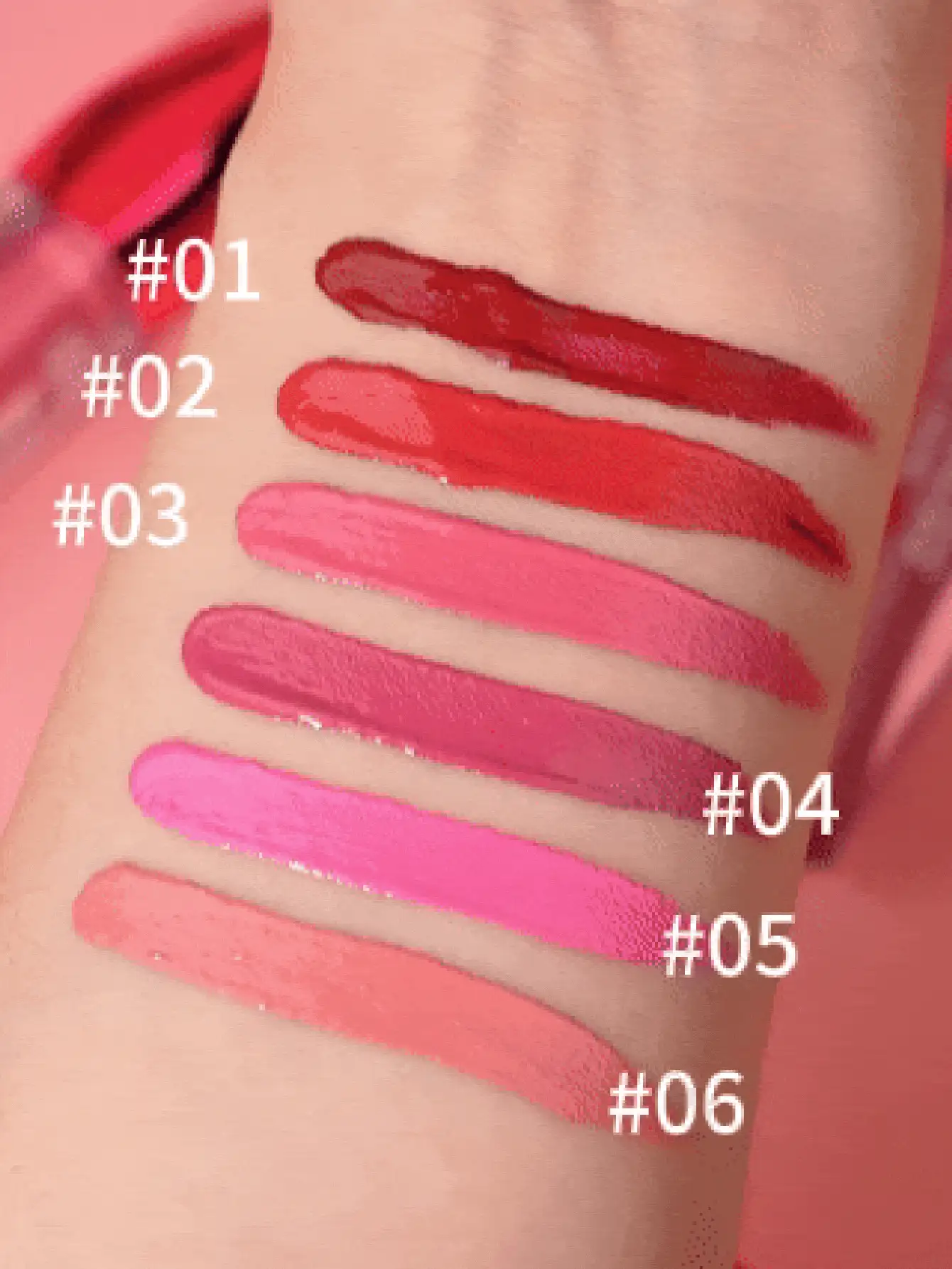 USHAS 液体唇彩，保湿，防水，多色可选 - 持久唇油，高光泽，适合所有肤质 - #05 - 查看 3