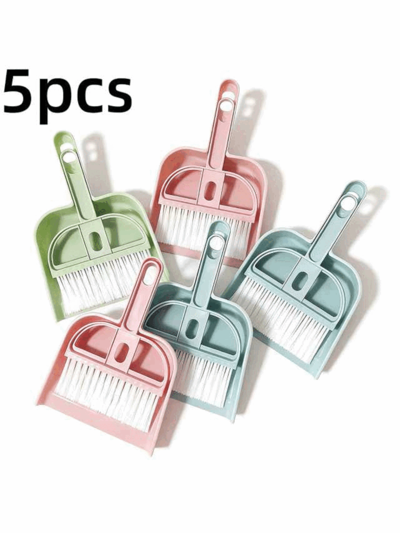 Mini Broom And Dustpan Set, Suitable For Keyboards, Pet Hair, Tight Spaces, Compact Desktop Cleaning Tool Set, Portable Design For Home, Office And Car, Suitable For Small Spaces, Durable Plastic Cleaning Tools, Guinea Pig Litter Box Cleaning Brush Accessories - A - View 2