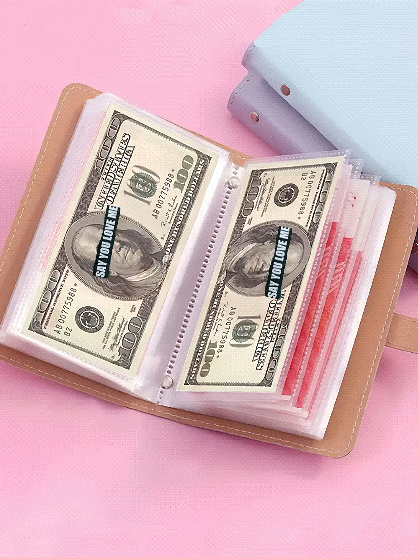 1pc Envelope-Style Budget Challenge Binder, Money Saving Binder, Savings Challenge Notebook, Multi-Functional Budget Organizer Pouch, Portable, Budget And Fund Management Planner, Accounting Notebook, Bill Savings Book, Holiday Gift, Back To School, Graduation, Holiday Party, Challenge, Anniversary, Graduation - Multicolor - View 3