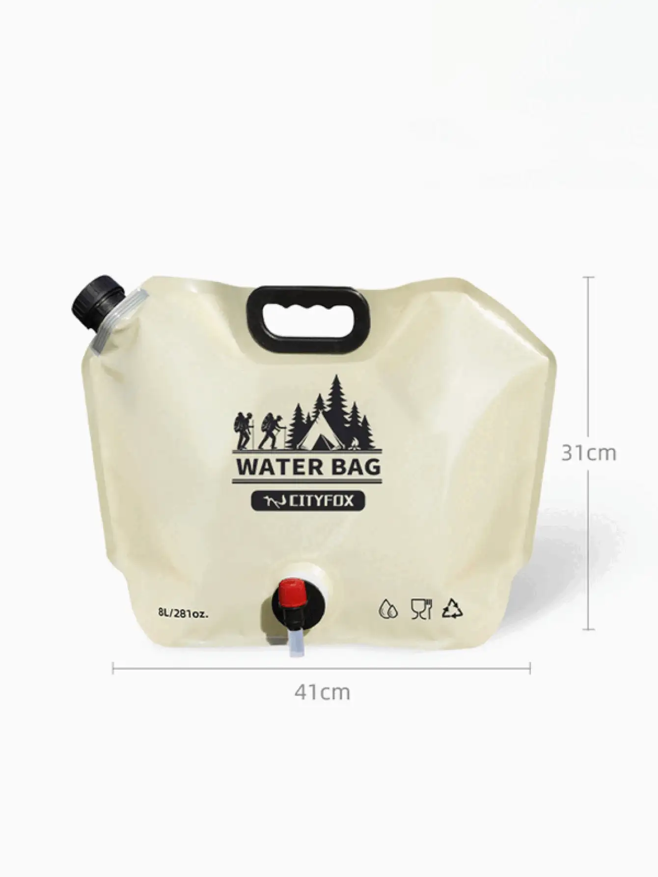 露營用水容器附閥門 可折疊水儲存袋 摺疊式緊急水壺 8L/28oz 便攜可重複使用 男士女士適用 戶外露營旅行登山徒步野餐燒烤及緊急備用 戶外必需配件 - 彩色 - 查看 10