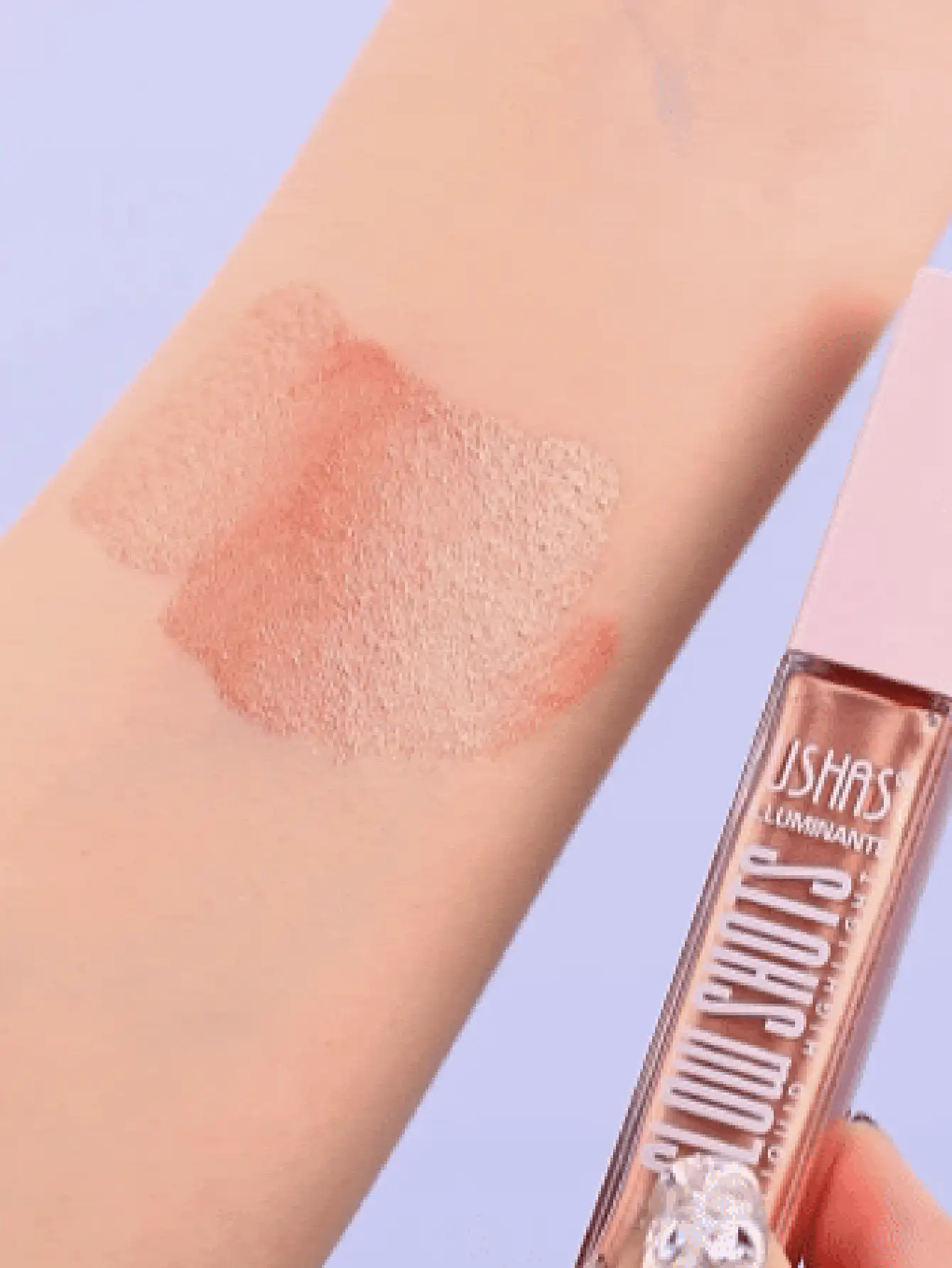 USHAS珠光高光，防水配方，提亮面部妆容，多效合一高光，持久光泽，适合所有肤质，节日和派对妆容必备 - #02 - 查看 3