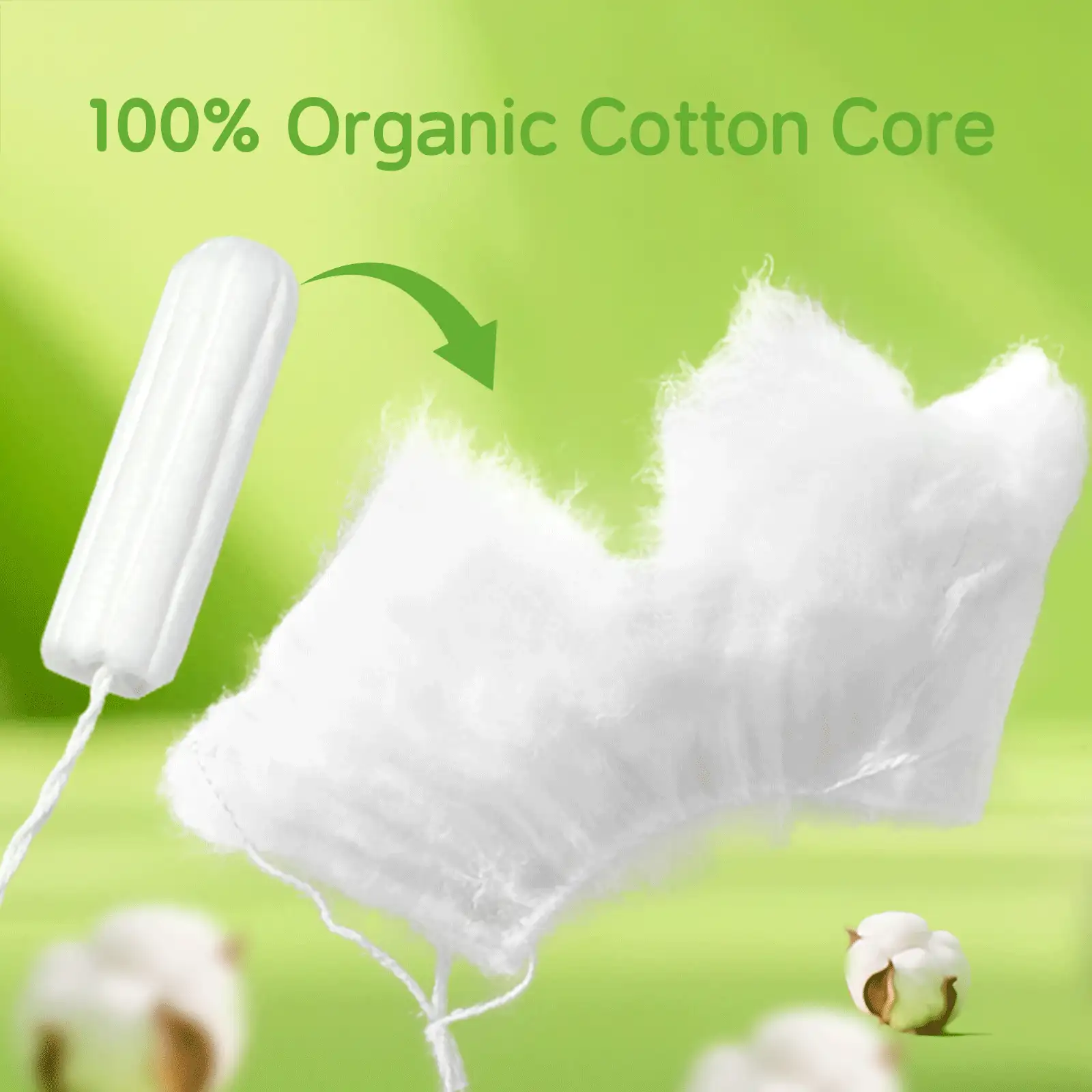 Tellove Tampons With 100% Organic Cotton Core, Featuring 360° Comfort-Expand Technology With Comfortable Applicator, Leak-Proof For 8 Hours, Comfort-Fit For Sensitive Skin - Regular+Super - 查看 3