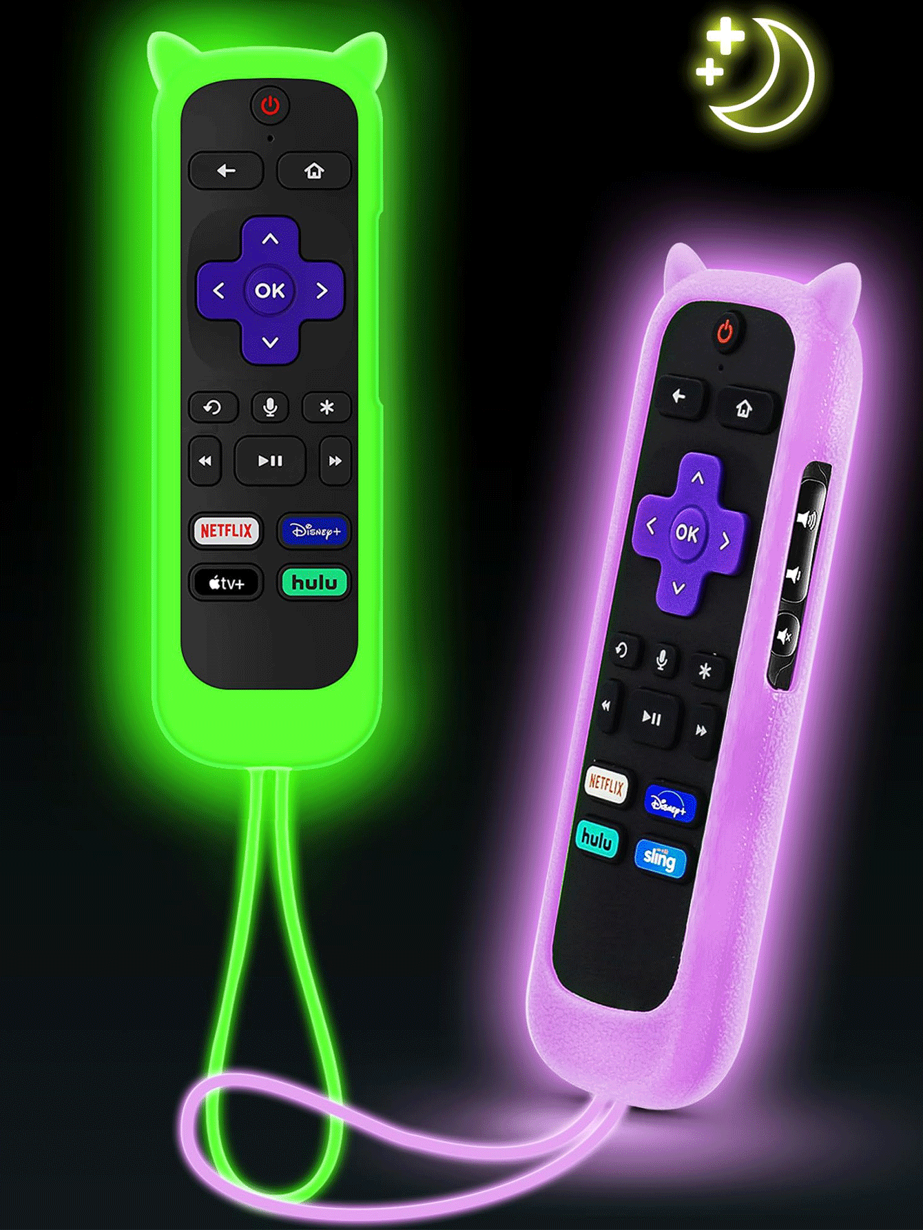 Giá đỡ điều khiển từ xa bằng silicon phát sáng kèm đèn ngủ, thích hợp cho điều khiển TV, điều khiển từ xa thông thường, điều khiển giọng nói, vỏ silicon (không bao gồm pin), trang trí phòng. - A - Xem 5