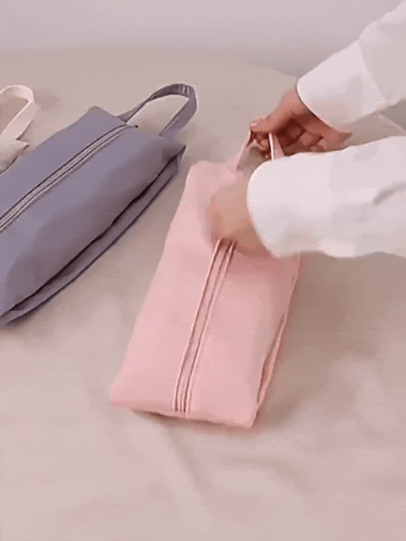 Túi đựng đồ du lịch có tay cầm, túi đựng đồ lót và tất di động unisex, túi đựng đồ chống thấm nước, túi đựng đồ lót nén đa chức năng, phù hợp cho vali, đồ dùng cần thiết khi đi du lịch, nghỉ mát biển, chuẩn bị cho năm học mới. - Nhiều màu - Xem 2