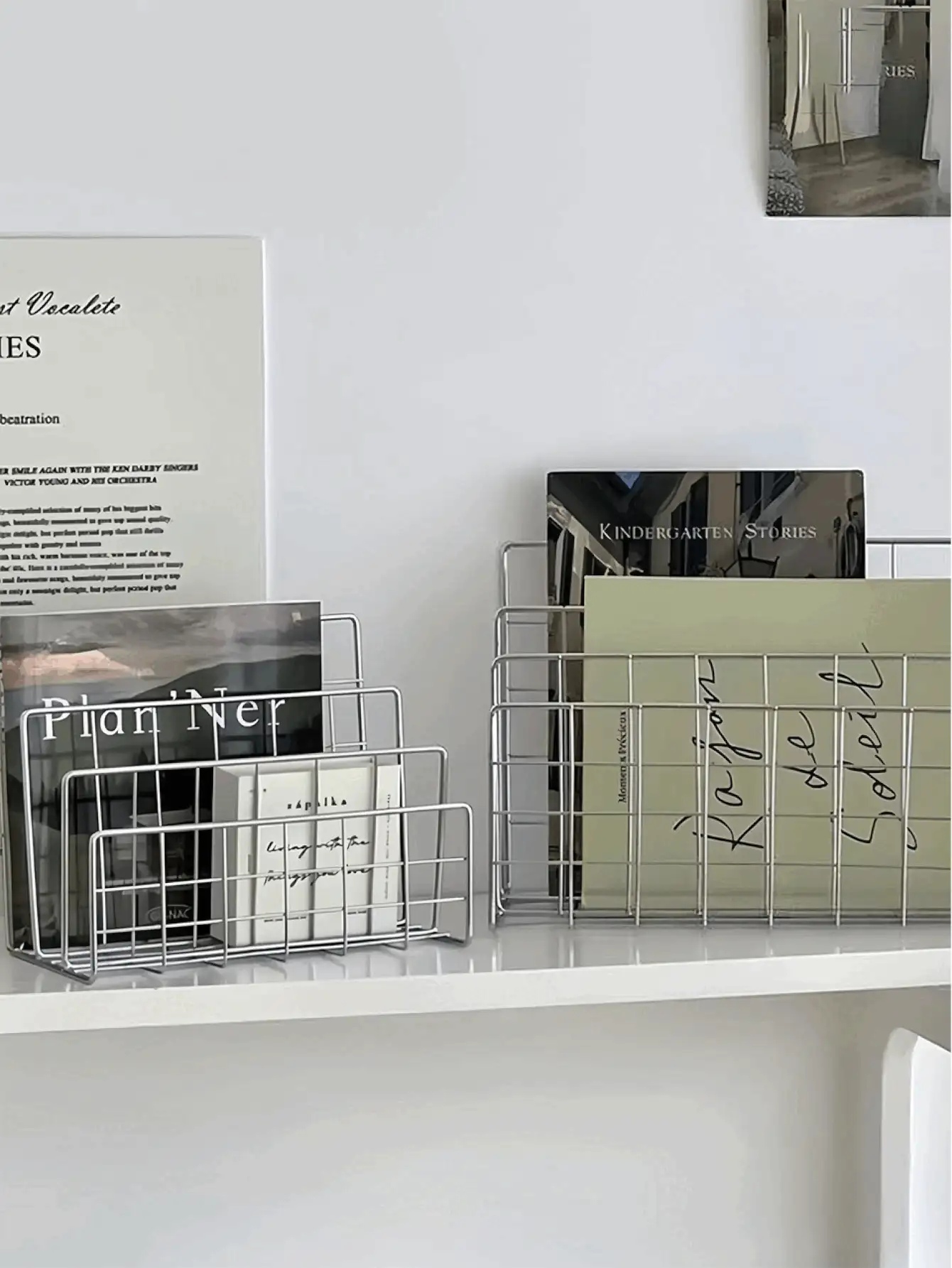 Organizer Meja 3 Slot, Rak Buku Majalah Hemat Ruang, Keranjang Penyimpanan Koran Modern, Organizer Amplop, Baki Berkas/Penyortir Buku & Surat, Rak Penyimpanan untuk Merapikan, Ideal untuk Dekorasi dan Pengorganisasian di Rumah, Sekolah, atau Kantor - MultiWarna - View 3