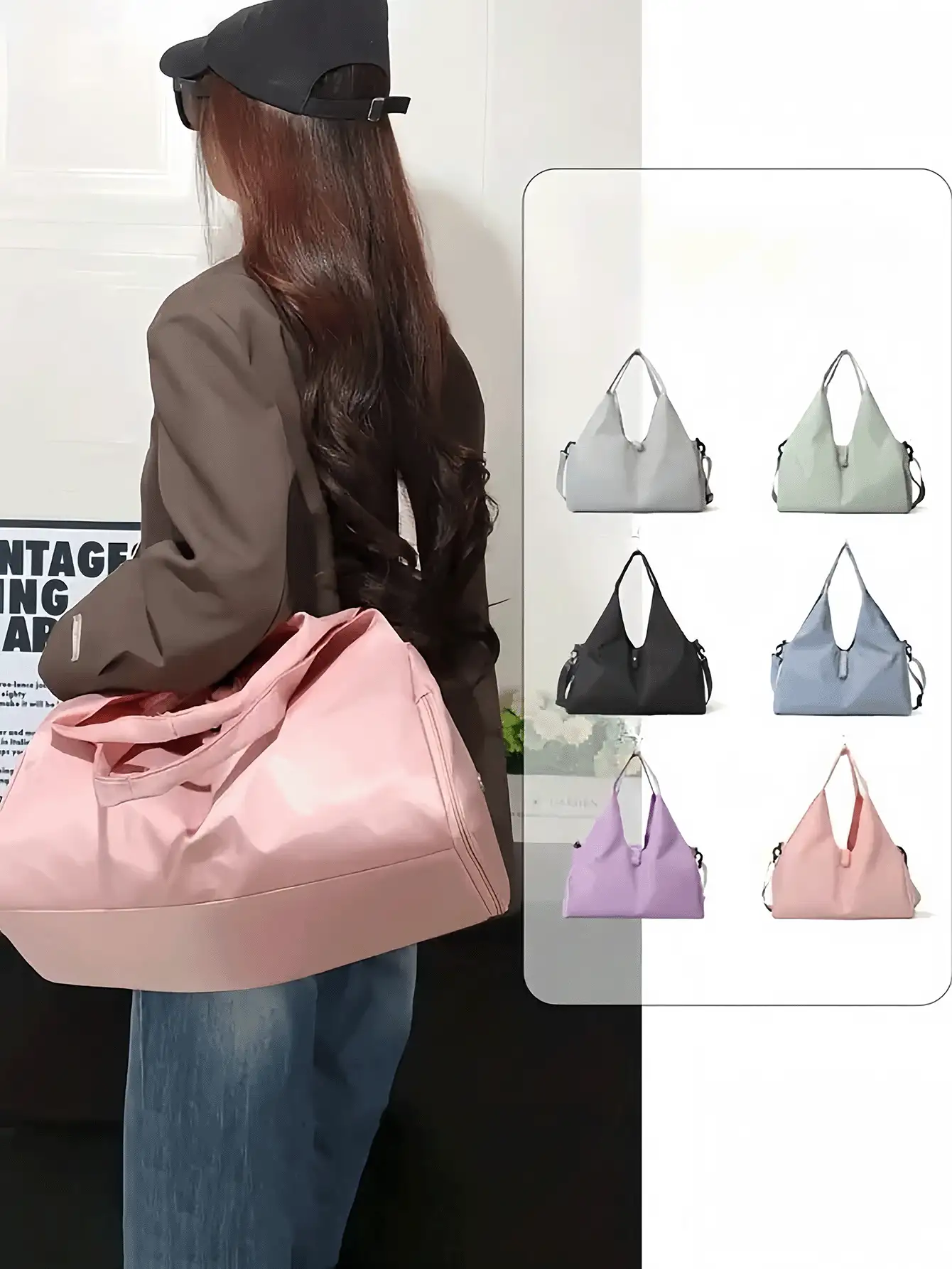 Sac de gym avec sangle porte-tapis de yoga étanche, sac de tapis de yoga minimaliste et élégant pour les amateurs de fitness. Sac de yoga et de fitness réglable à bandoulière parfait pour les cours de Pilates, les voyages et les entraînements sportifs. Sac fourre-tout de sport. - Multicolore - Voir 2