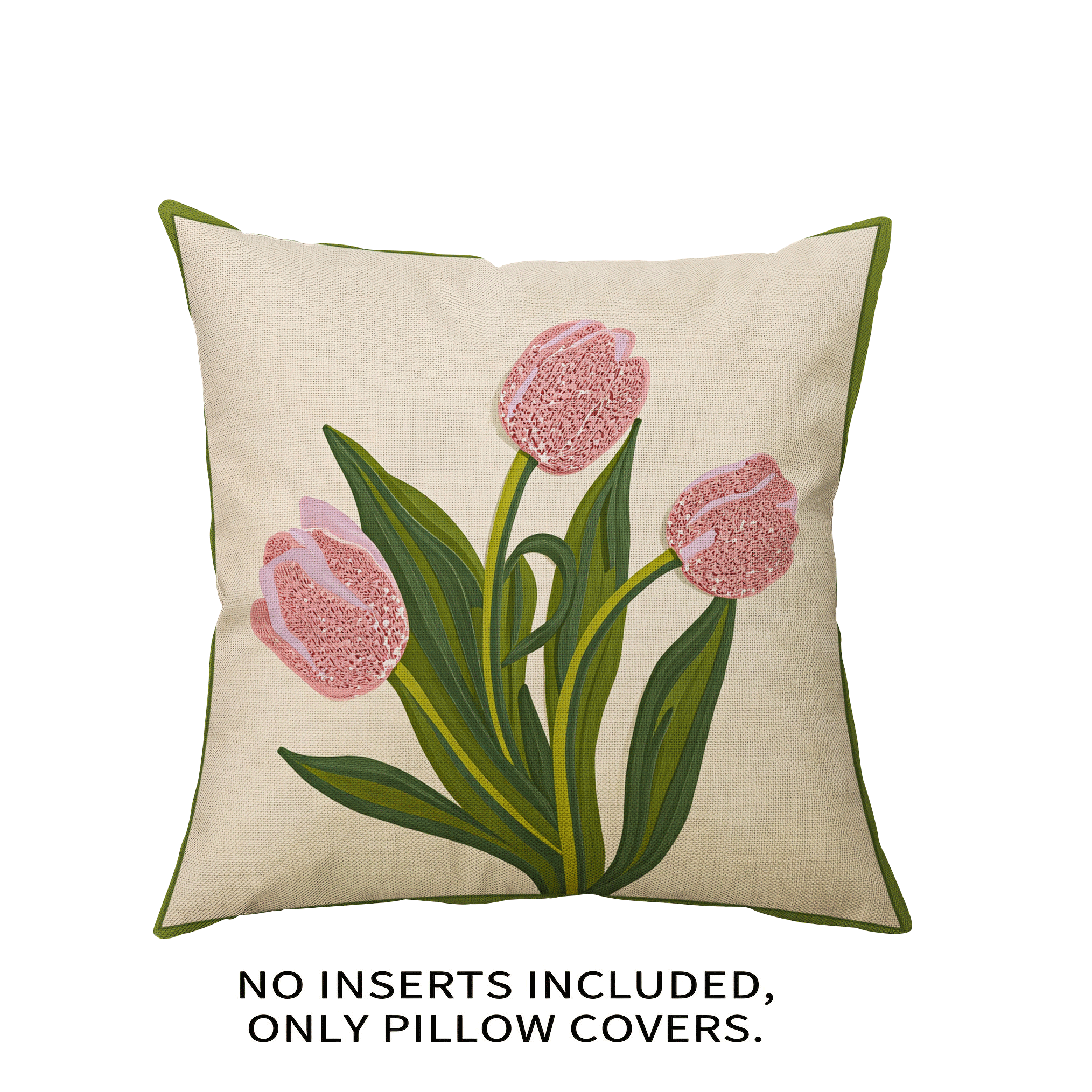 Bộ 1/4 vỏ gối trang trí in họa tiết hoa tulip, in một mặt, kích thước 40*40cm, 45*45cm, 50*50cm, phù hợp cho ghế sofa, trang trí phòng khách, sử dụng hàng ngày. - Nhiều màu - Xem 5