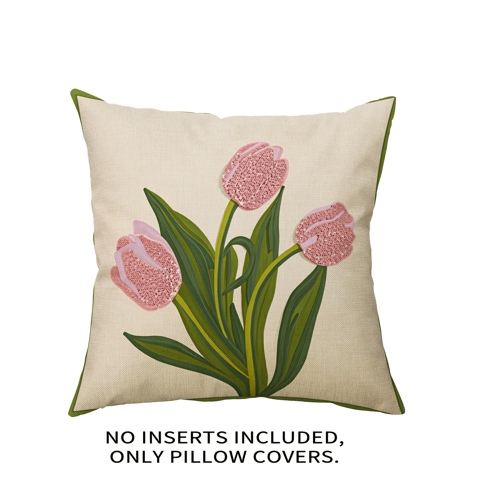 Bộ 1/4 vỏ gối trang trí in họa tiết hoa tulip, in một mặt, kích thước 40*40cm, 45*45cm, 50*50cm, phù hợp cho ghế sofa, trang trí phòng khách, sử dụng hàng ngày. - Nhiều màu - Xem 7