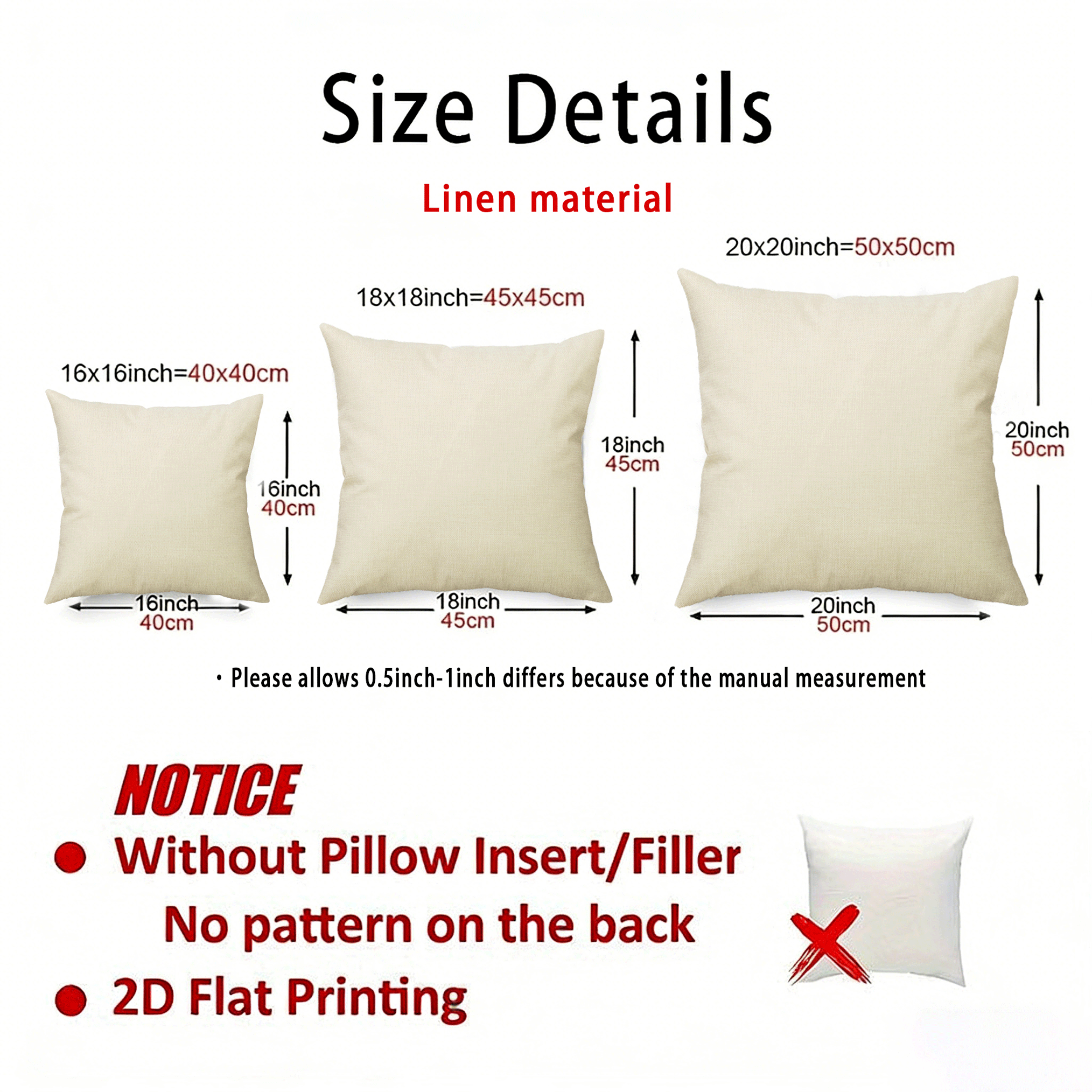 Bộ 1/4 vỏ gối trang trí in họa tiết hoa tulip, in một mặt, kích thước 40*40cm, 45*45cm, 50*50cm, phù hợp cho ghế sofa, trang trí phòng khách, sử dụng hàng ngày. - Nhiều màu - Xem 3