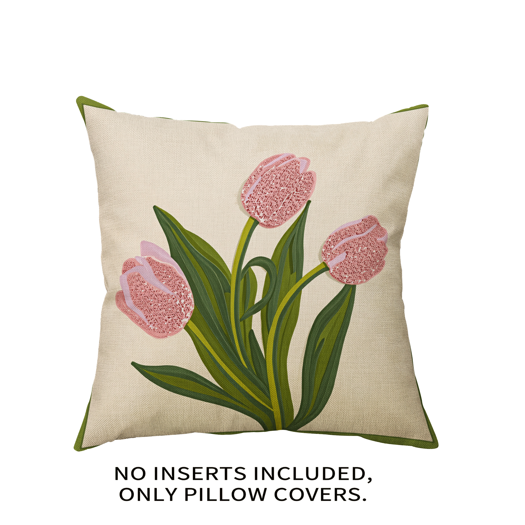 Bộ 1/4 vỏ gối trang trí in họa tiết hoa tulip, in một mặt, kích thước 40*40cm, 45*45cm, 50*50cm, phù hợp cho ghế sofa, trang trí phòng khách, sử dụng hàng ngày. - Nhiều màu - Xem 6