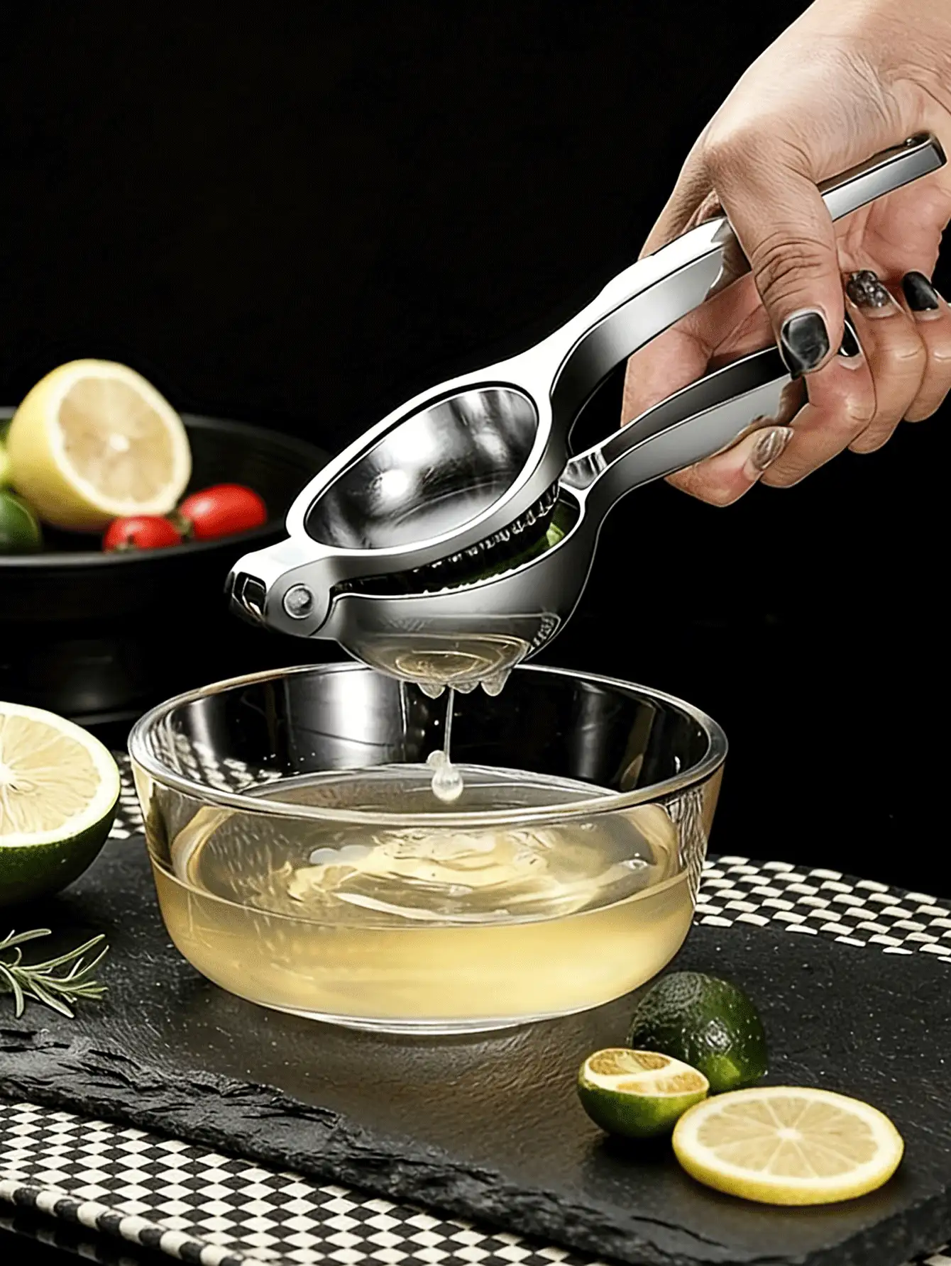 2026 多功能手动柑橘榨汁机，耐用柠檬橙汁榨汁器，鲜榨果汁机，必备厨房工具，柠檬榨汁机，毕业派对用品 - 彩色 - 查看 3