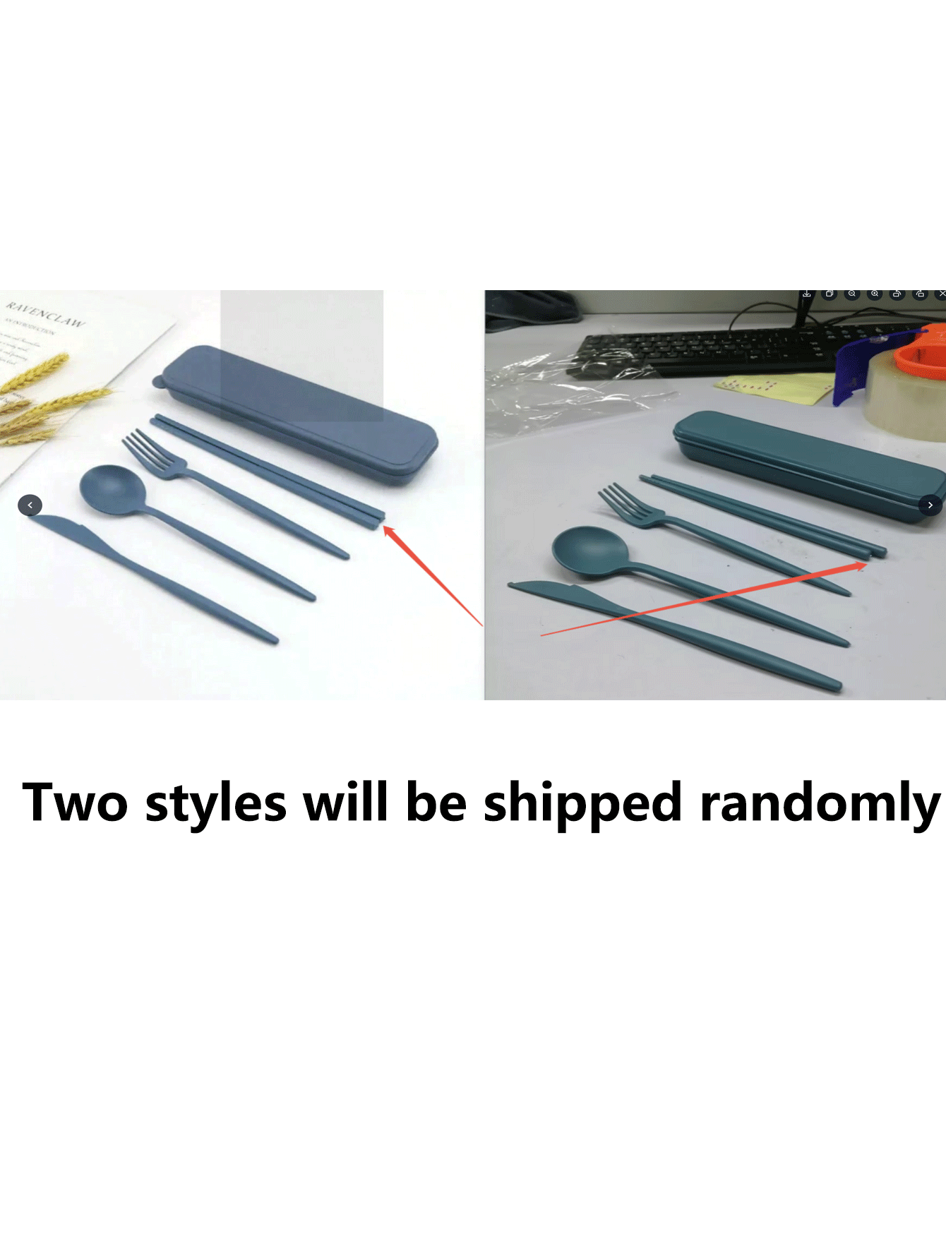 3-In-1 Cutlery Set, Camping Utensils Set With Storage Box, Reusable Spoon, Knife And Fork, Portable Travel Flatware, Plastic Case, Suitable For Travel, Picnic, Camping Or Daily Use, Great For Students, Travel And Kitchen, Essential For Back To School - Multicolor - View 5