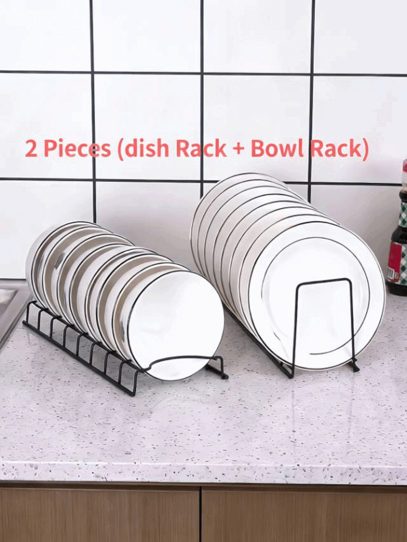 Stainless Steel Dish Rack Built-In Utensil Storage Finish Kitchen Counter Storage Shelf For Storing Bowls And Plates A Pull-Out Drawer Type With Built-In Drying And Sterilizing Features Clean And Tidy Kitchen Essentials Kitchen Accessories - Multicolor - View 2