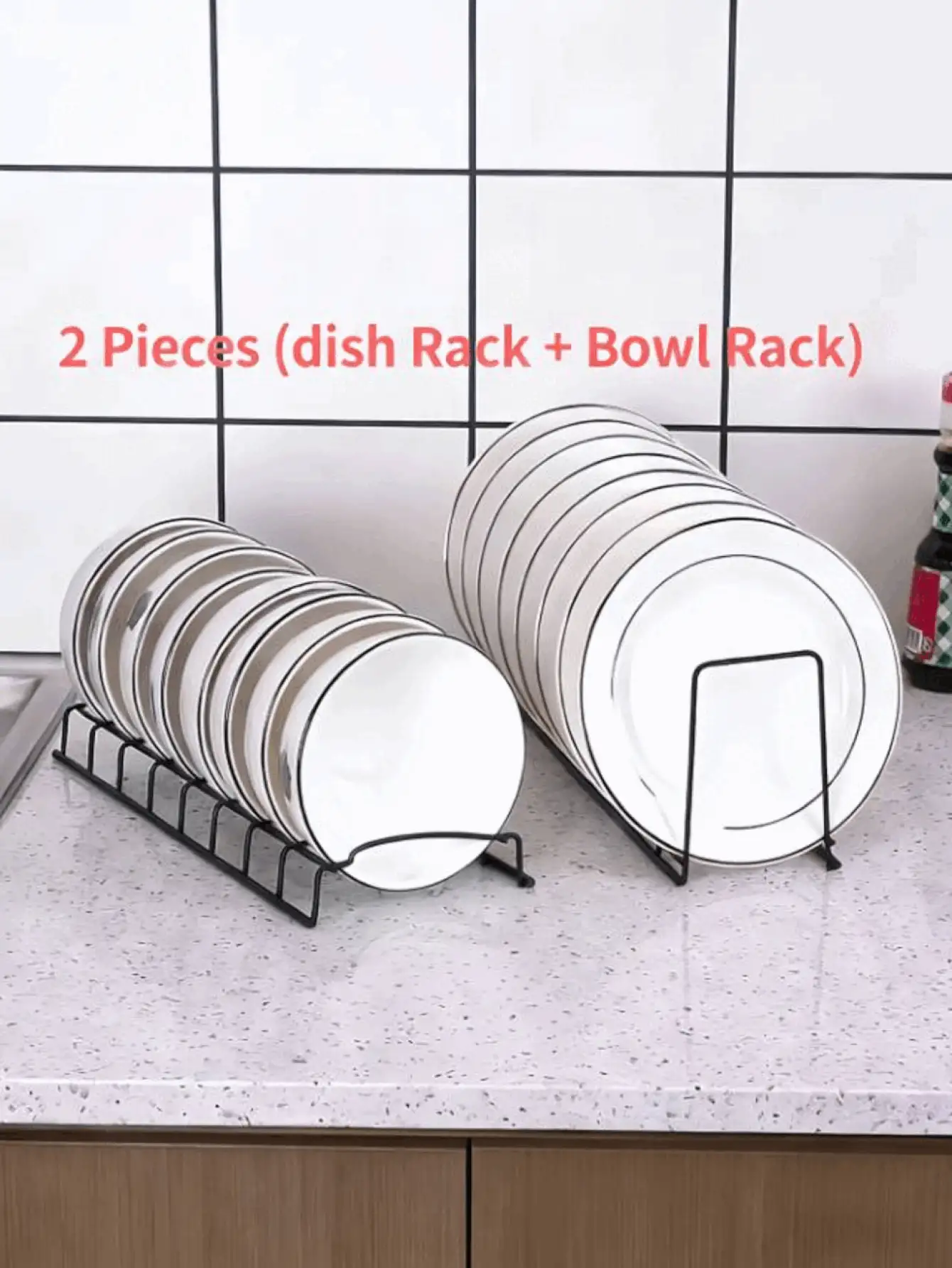 Stainless Steel Dish Rack Built-In Utensil Storage Finish Kitchen Counter Storage Shelf For Storing Bowls And Plates A Pull-Out Drawer Type With Built-In Drying And Sterilizing Features Clean And Tidy Kitchen Essentials Kitchen Accessories - Multicolor - View 3