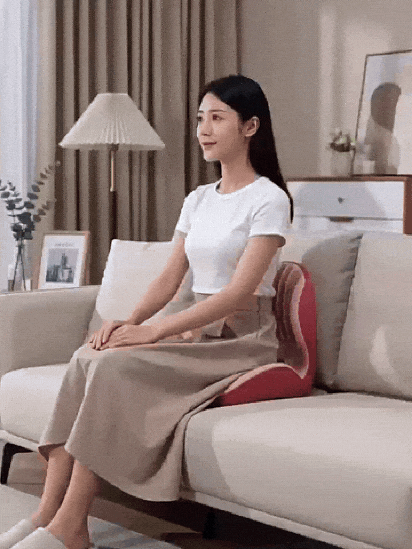 符合人体工学的贝壳形坐垫，尾骨处有支撑设计，仿生记忆海绵材质，透气舒适，适合长时间办公坐姿，改善坐姿，柔软舒适的办公桌面装饰。 - 彩色 - 查看 2