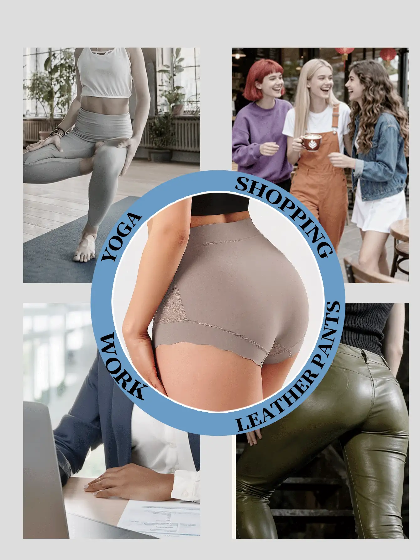 Pantis moldeadores sin costuras de cintura alta, que levantan el trasero y estilizan la cintura, shorts de ropa interior moldeadora cómoda y amigable con la piel de las mujeres - Camel - Ver 7