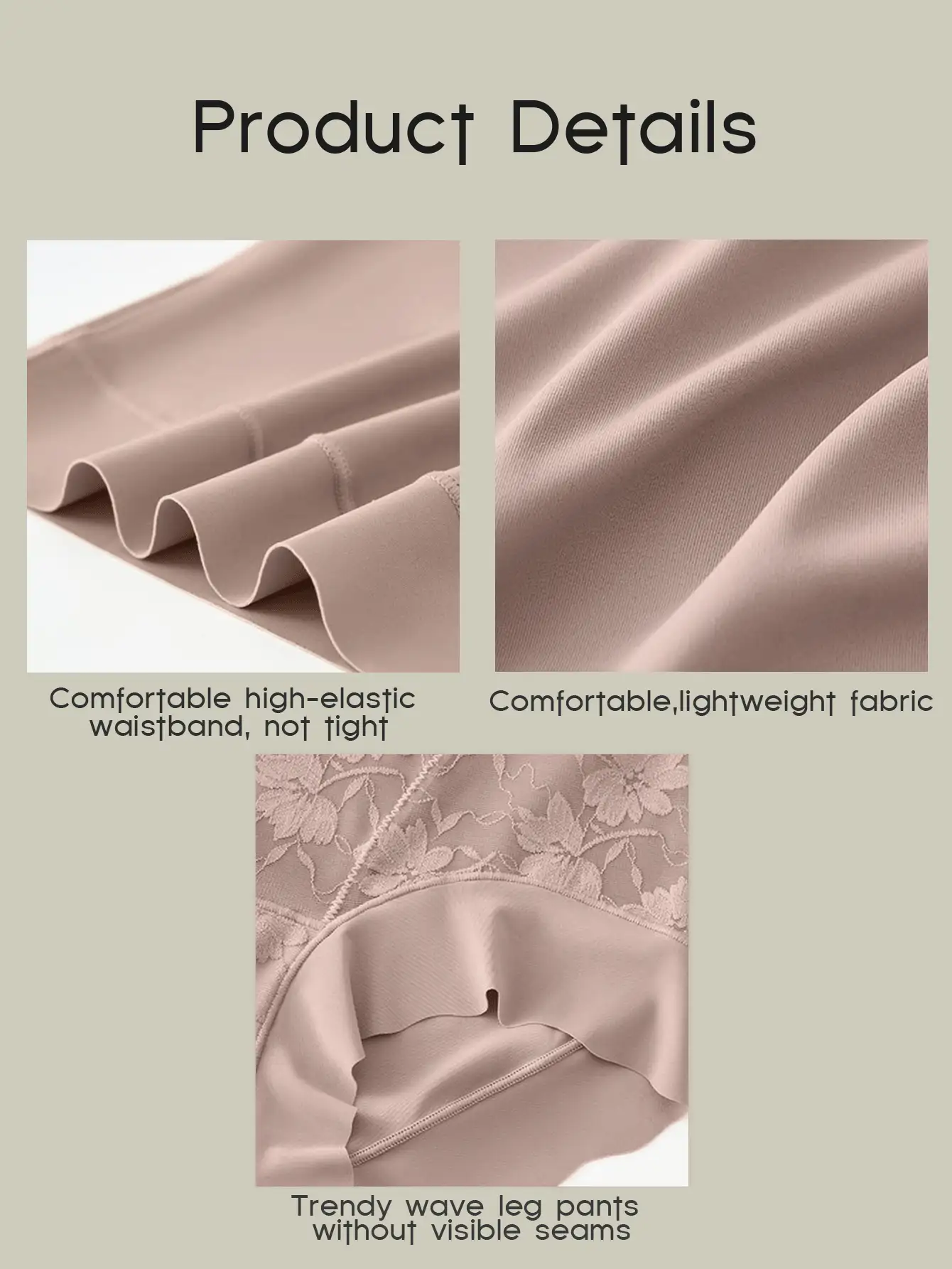 Pantis moldeadores sin costuras de cintura alta, que levantan el trasero y estilizan la cintura, shorts de ropa interior moldeadora cómoda y amigable con la piel de las mujeres - Camel - Ver 6