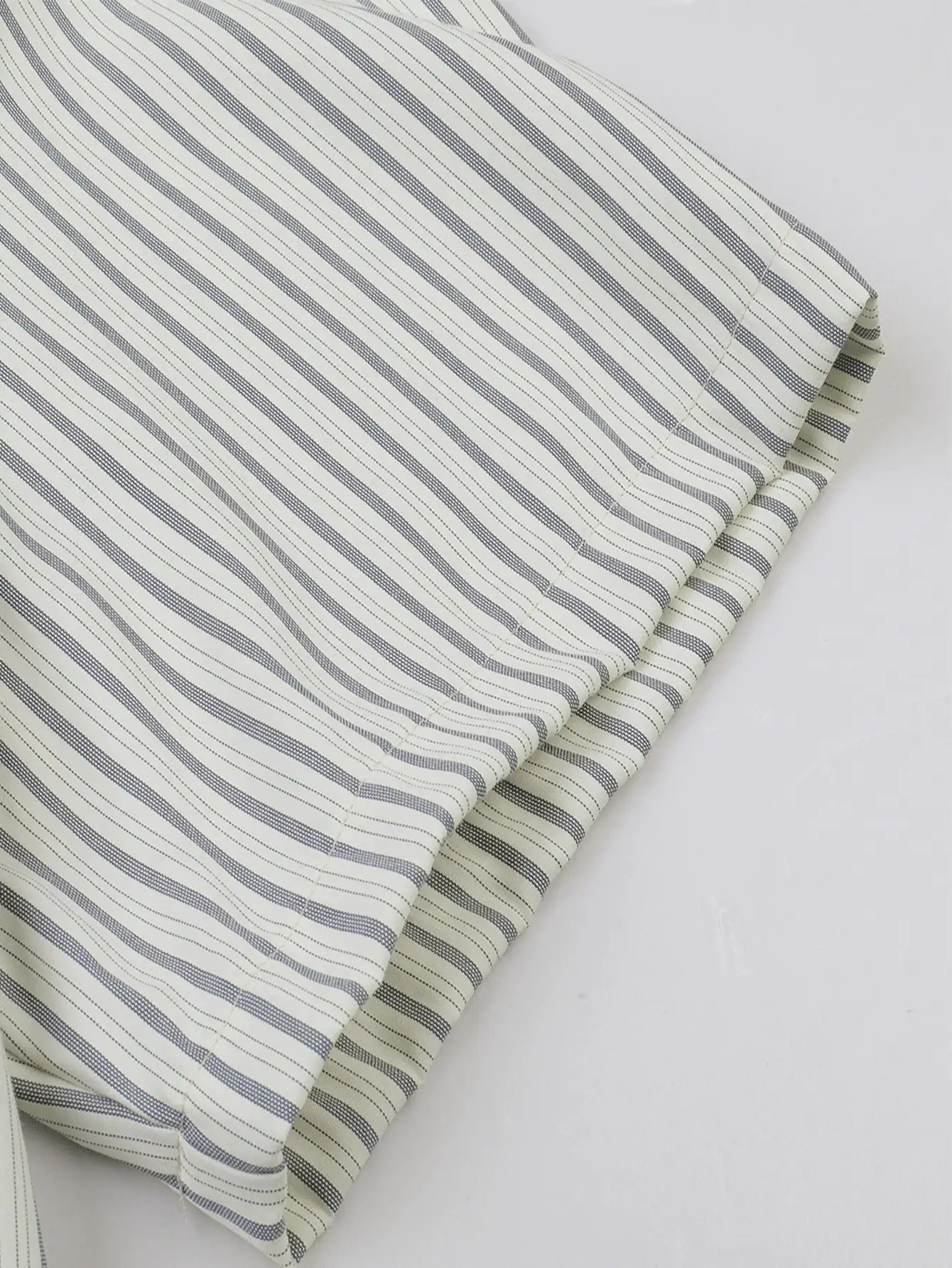 男士休闲通勤棒球短袖衬衫，夏季 - 白色 - 查看 6