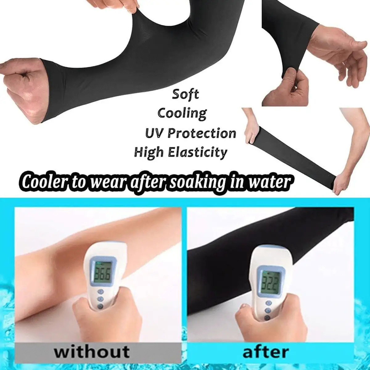 8 đôi ống tay chống nắng tia cực tím dành cho nam và nữ, ống tay nén thoáng khí chống nắng - Thể thao - Tập luyện - Che hình xăm - Nhiều màu - Xem 3