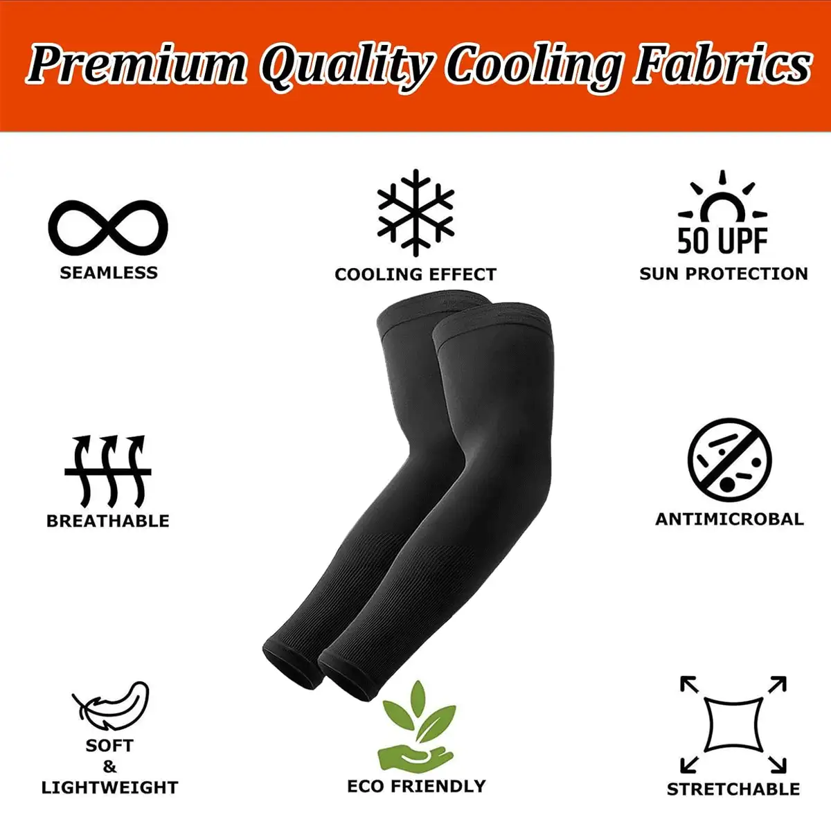 8 đôi ống tay chống nắng tia cực tím dành cho nam và nữ, ống tay nén thoáng khí chống nắng - Thể thao - Tập luyện - Che hình xăm - Nhiều màu - Xem 6