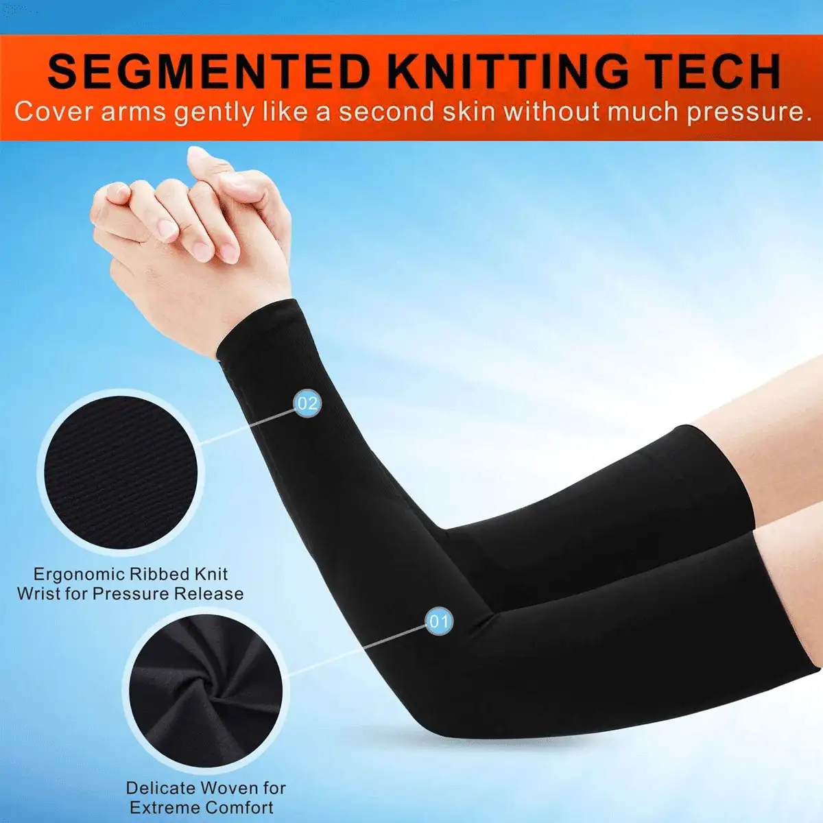 8 đôi ống tay chống nắng tia cực tím dành cho nam và nữ, ống tay nén thoáng khí chống nắng - Thể thao - Tập luyện - Che hình xăm - Nhiều màu - Xem 5