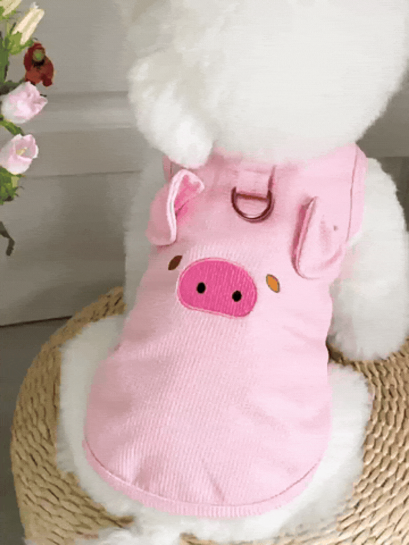 Cute Pig Embroidered Breathable Mesh Harness Vest, Soft & Comfortable Pet Clothes For Small Dogs & Cats, Daily Walking & Outdoor Sports, D-Ring Design - Multicolor - View 2