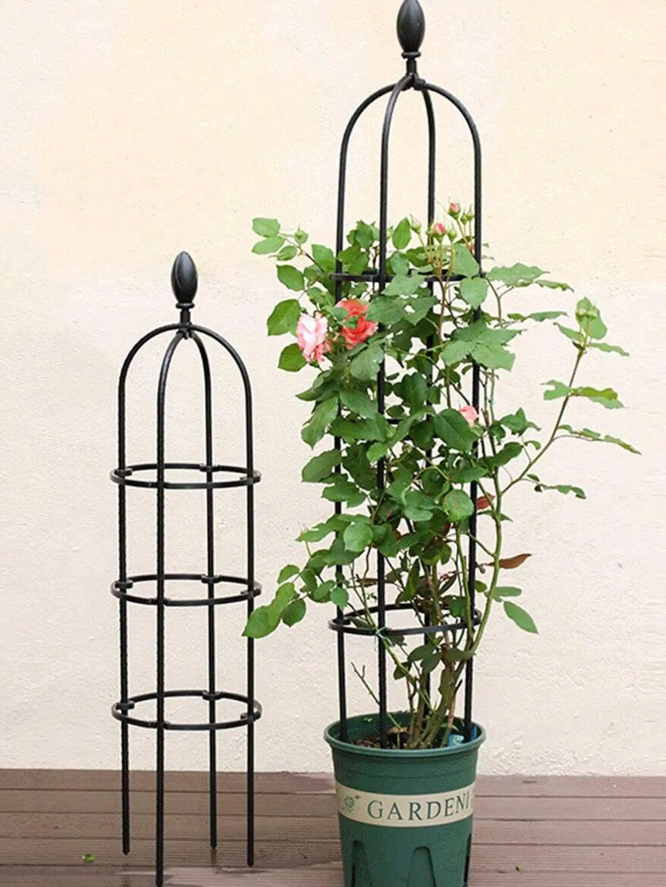 Elegant Bird-Shaped Rust-Resistant Garden Trellis, Suitable For Climbing Plants Like Roses, Clematis, Lotus Etc. Sturdy And Durable, Applicable For Yard, Balcony Potted Plants, Summer Garden Decor - A - View 3